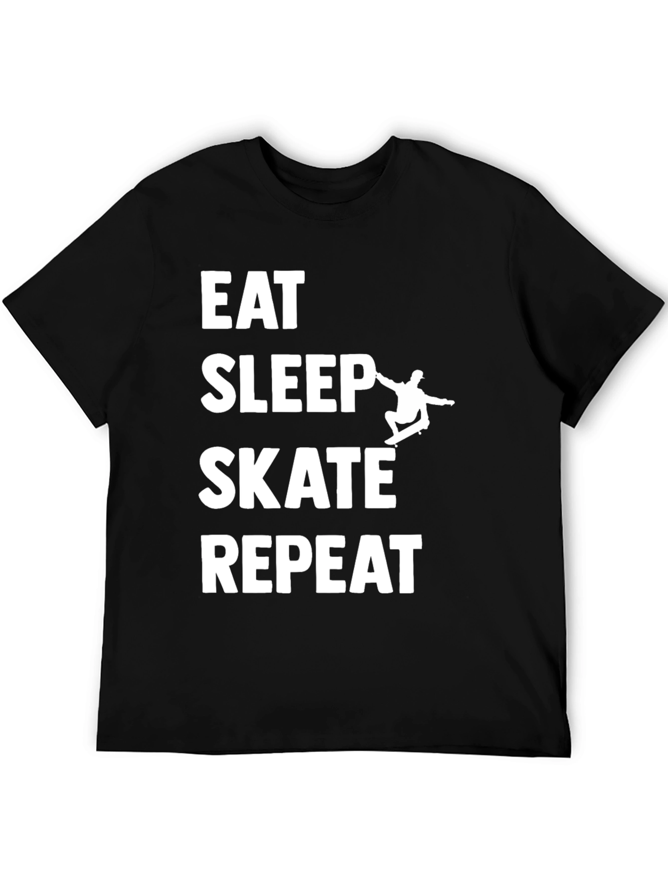 Eat Sleep Skate Repeat Graphic Tee - Black