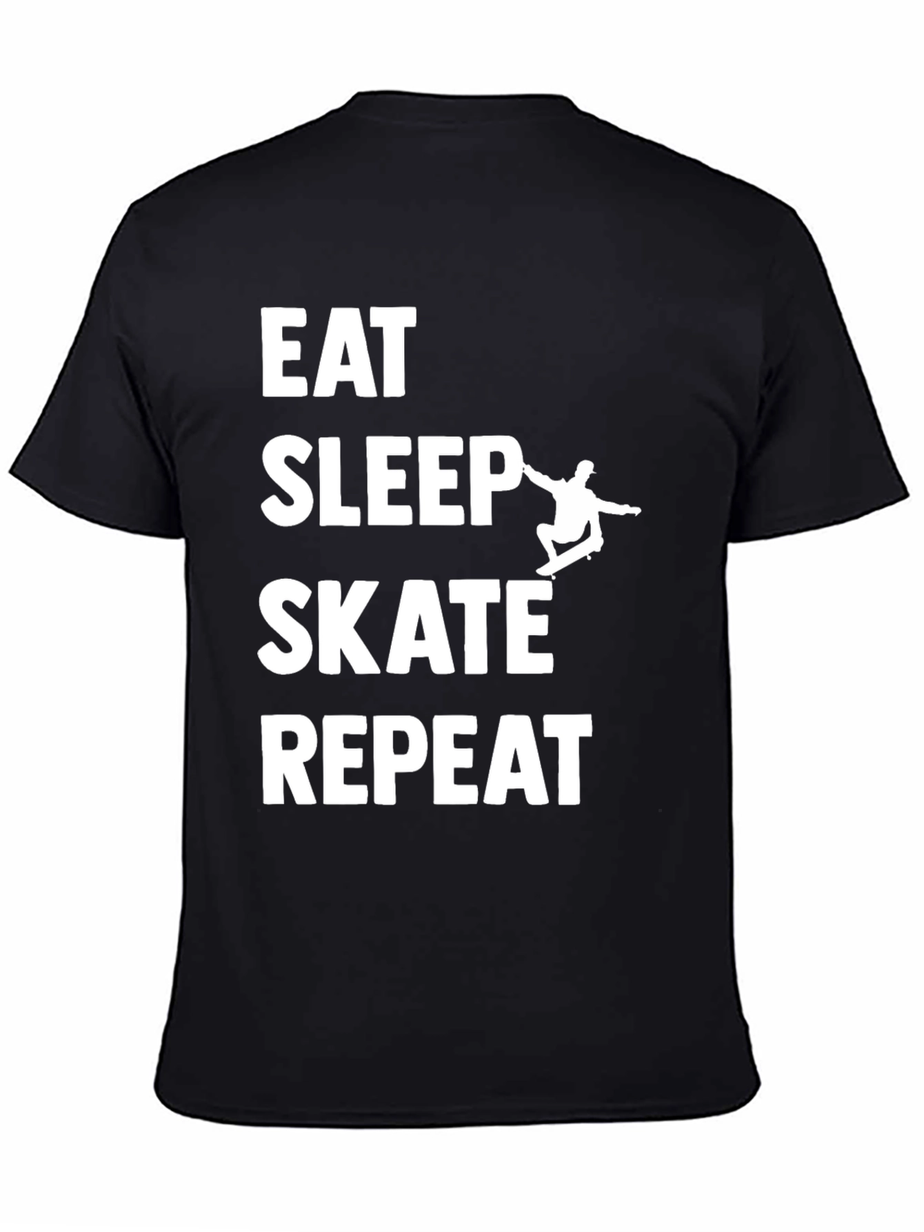 Eat Sleep Skate Repeat Graphic Tee - Black
