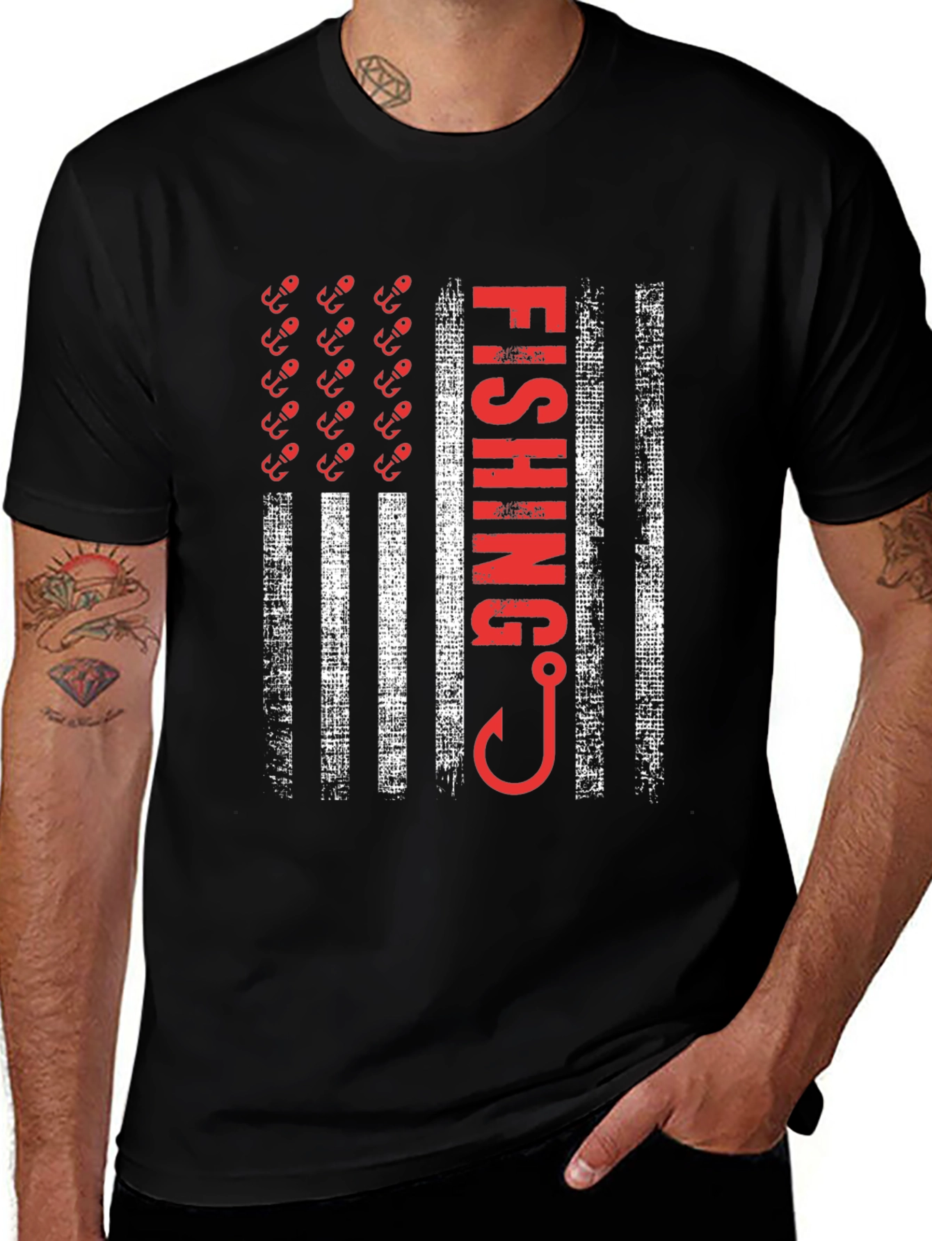 Fishing Flag T-Shirt - American Pride Tee