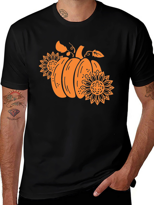Pumpkin & Sunflower Graphic Tee - Fall Vibes