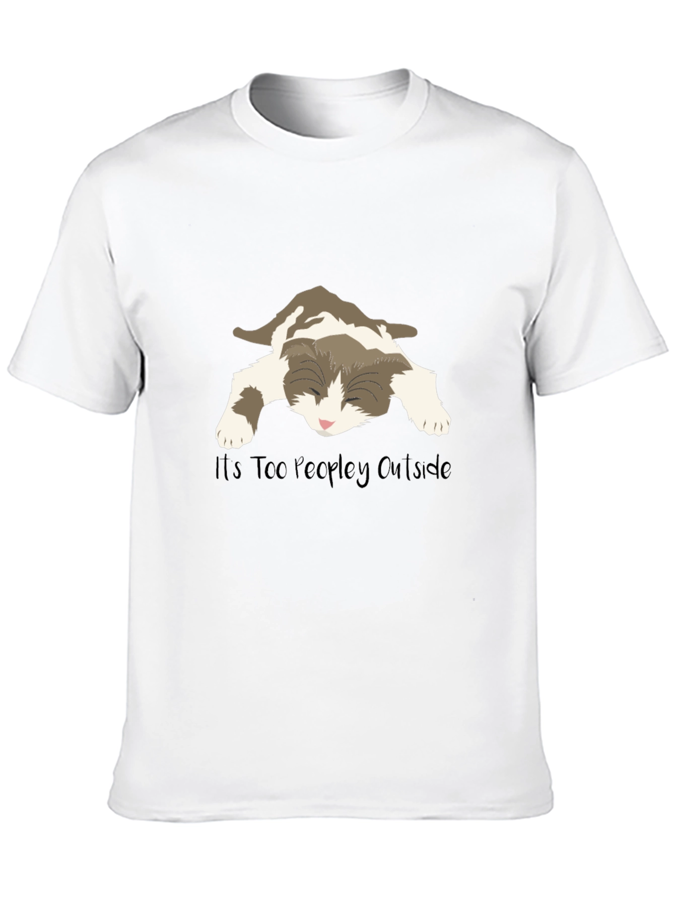 Too Peopley Outside Cat T-Shirt