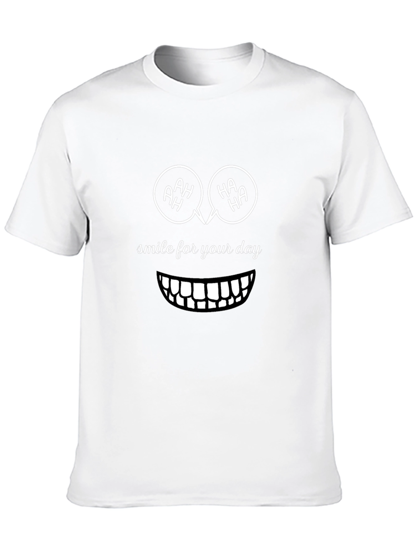 Smile for Your Day Graphic Tee - Black