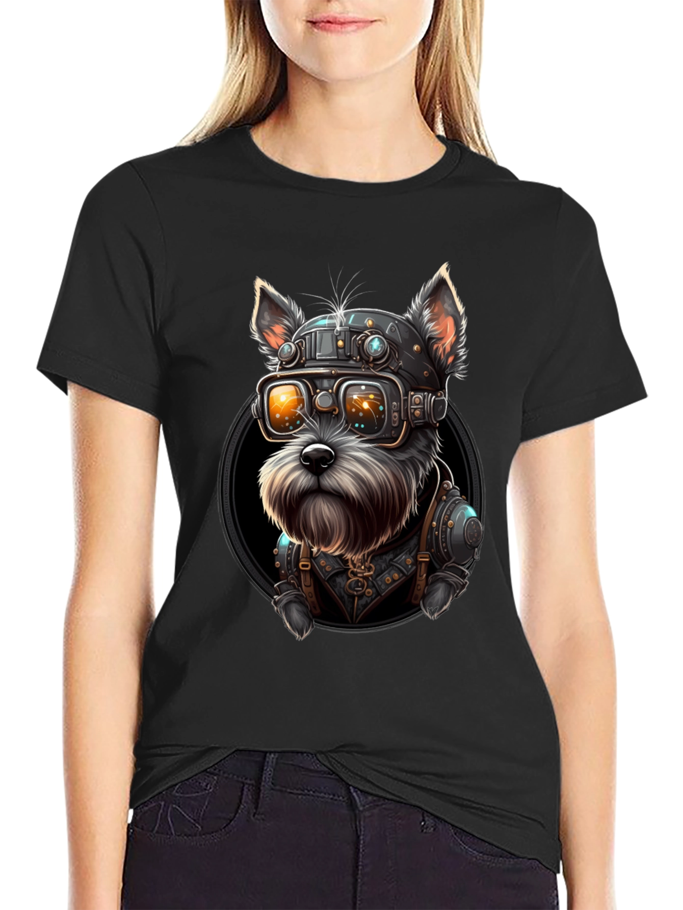 Steampunk Dog T-Shirt: Unique Sci-Fi Style