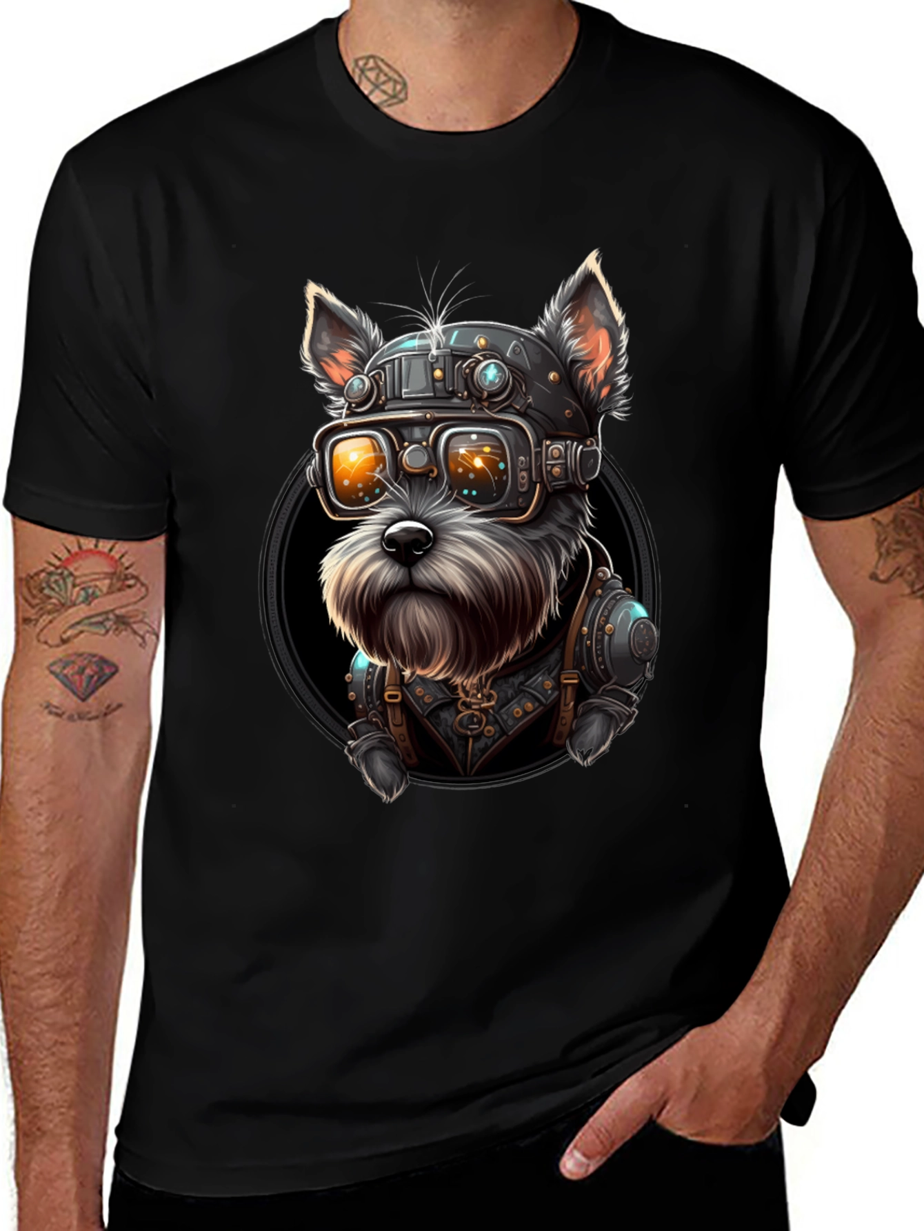 Steampunk Dog T-Shirt: Unique Sci-Fi Style