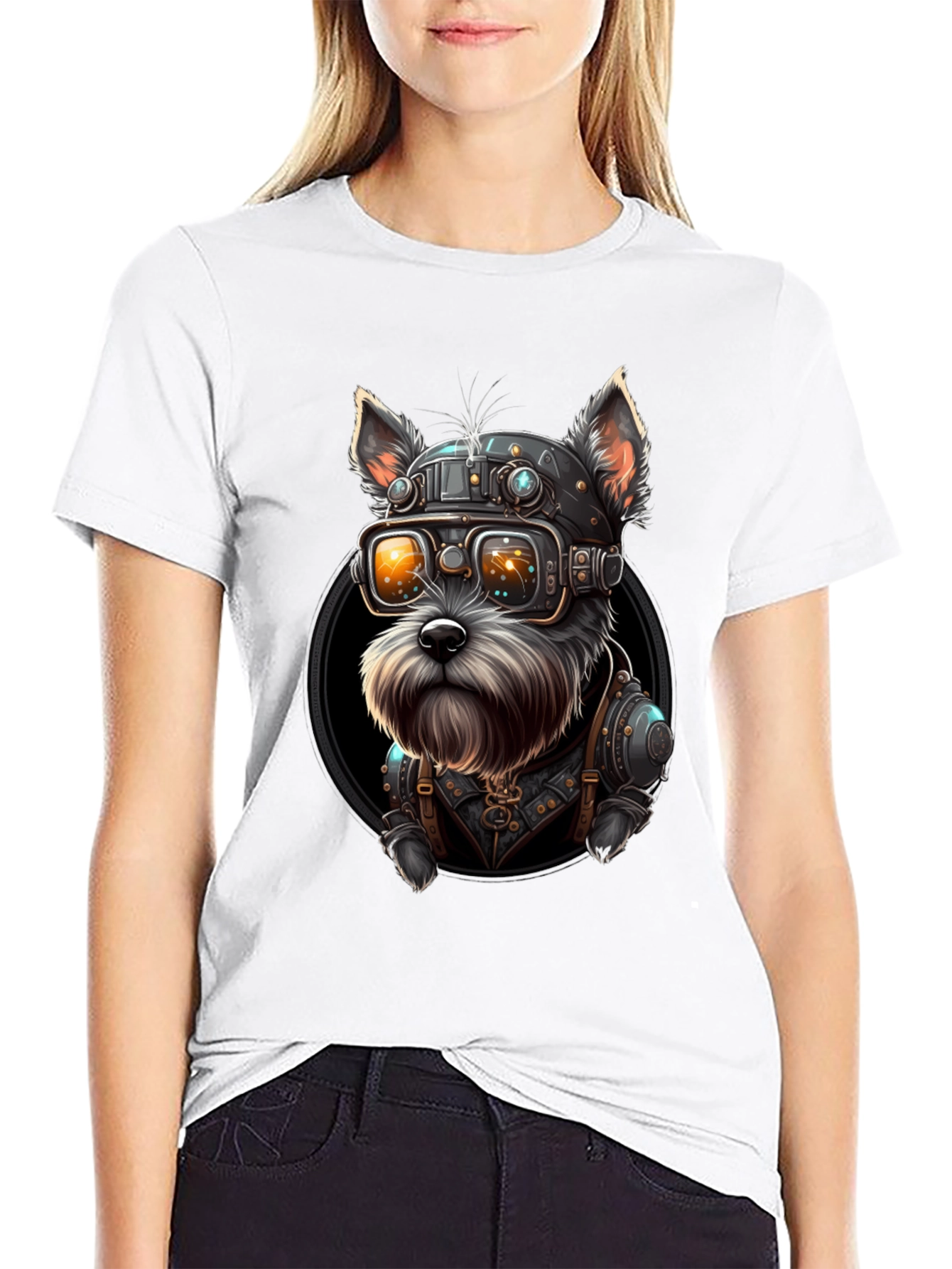 Steampunk Dog T-Shirt: Unique Sci-Fi Style