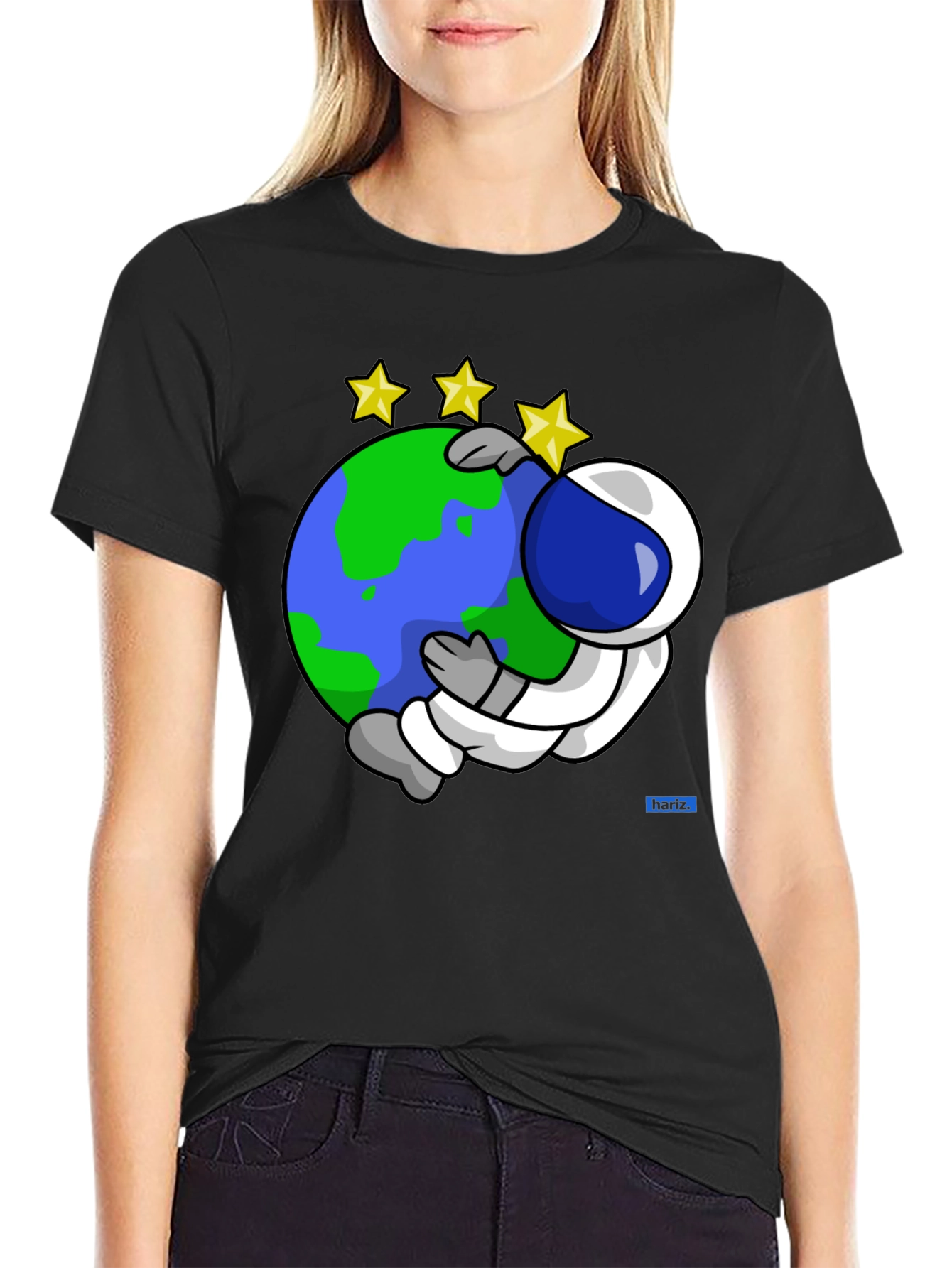 Astronaut Hugging Earth Graphic Tee