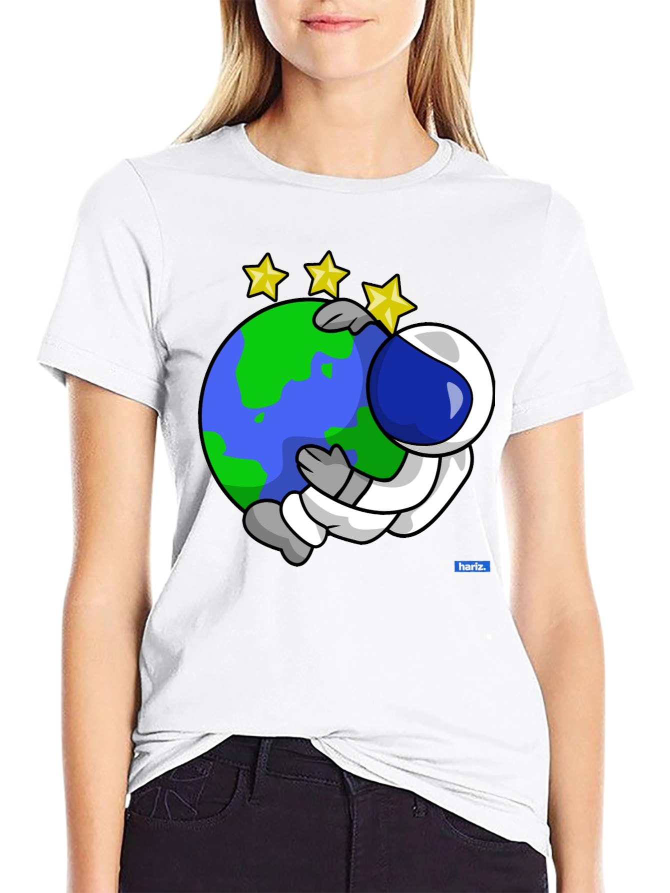 Astronaut Hugging Earth Graphic Tee