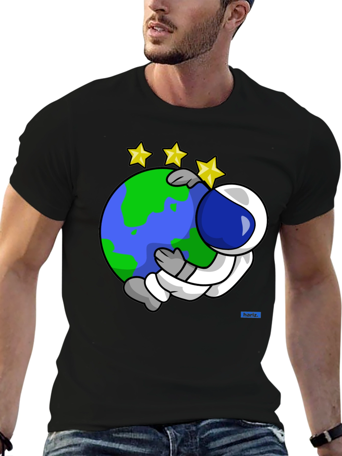 Astronaut Hugging Earth Graphic Tee