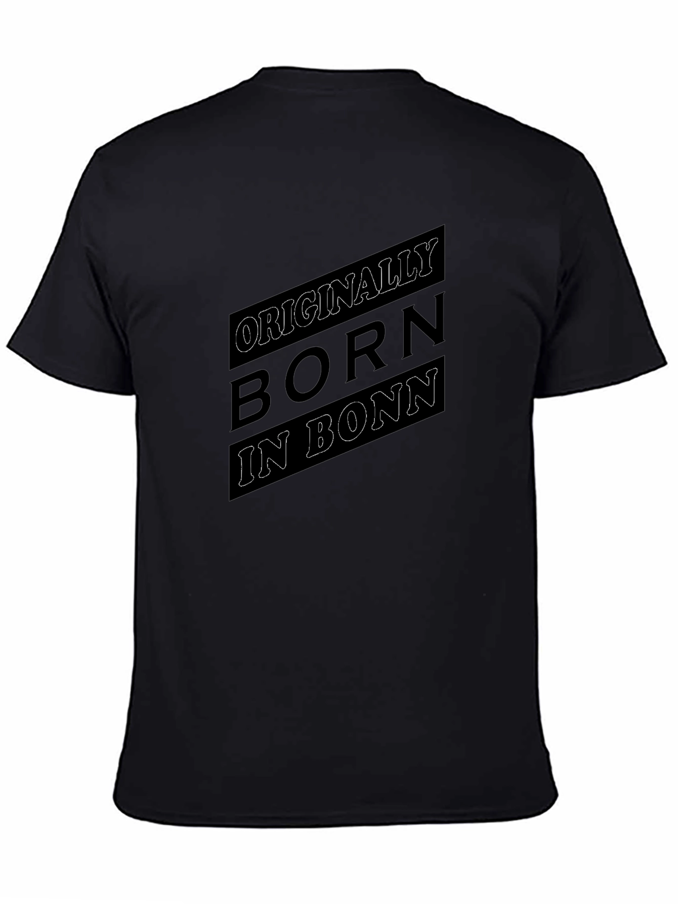 Born in Bonn T-Shirt - Black Graphic Tee