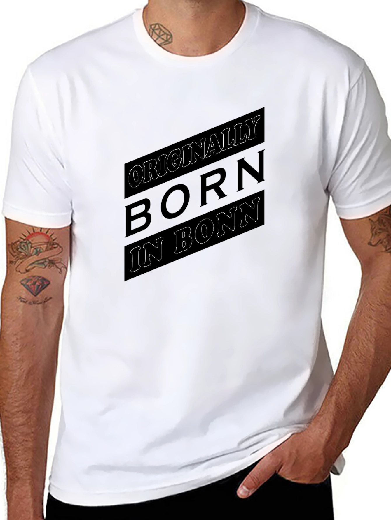 Born in Bonn T-Shirt - Black Graphic Tee
