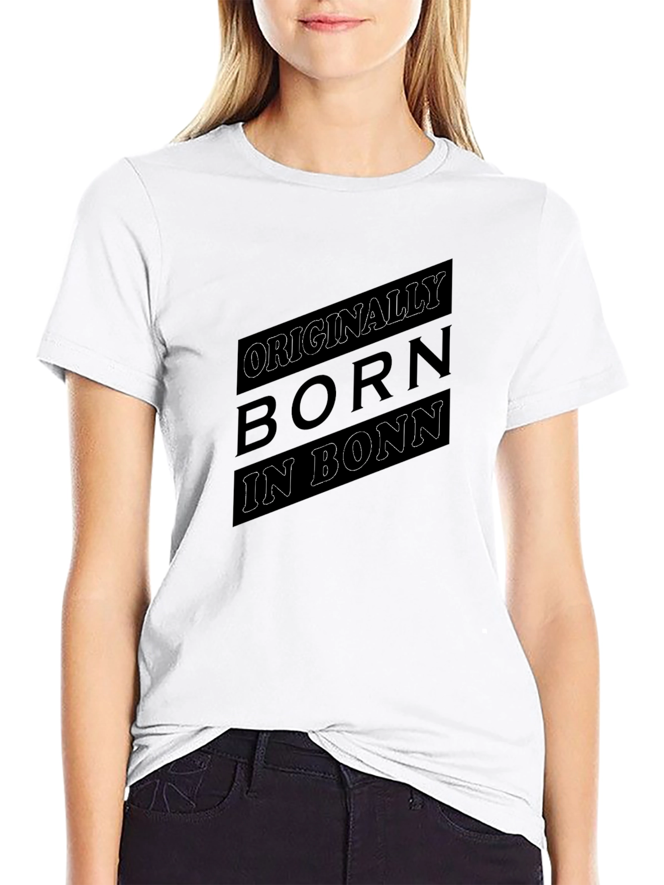 Born in Bonn T-Shirt - Black Graphic Tee