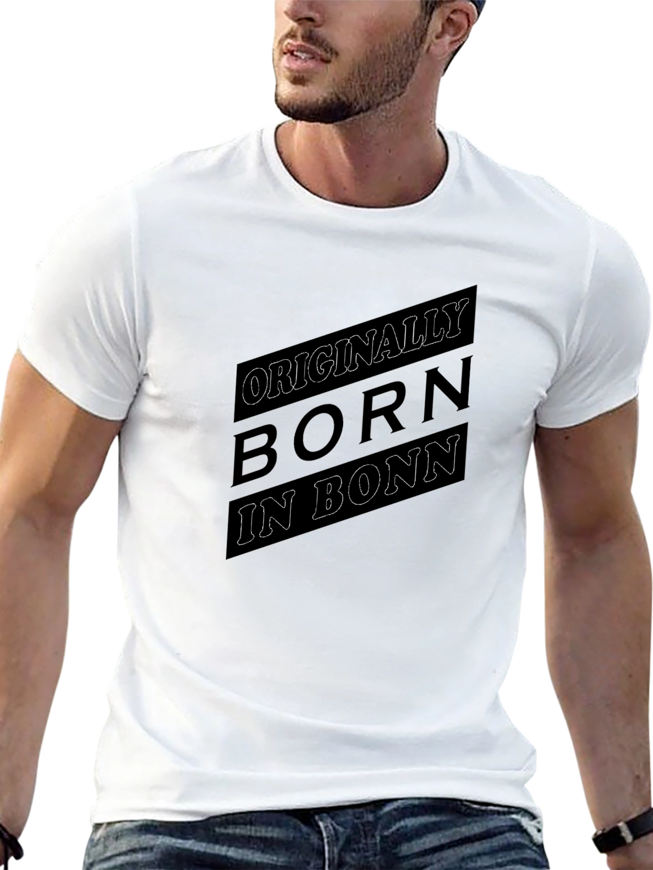Born in Bonn T-Shirt - Black Graphic Tee