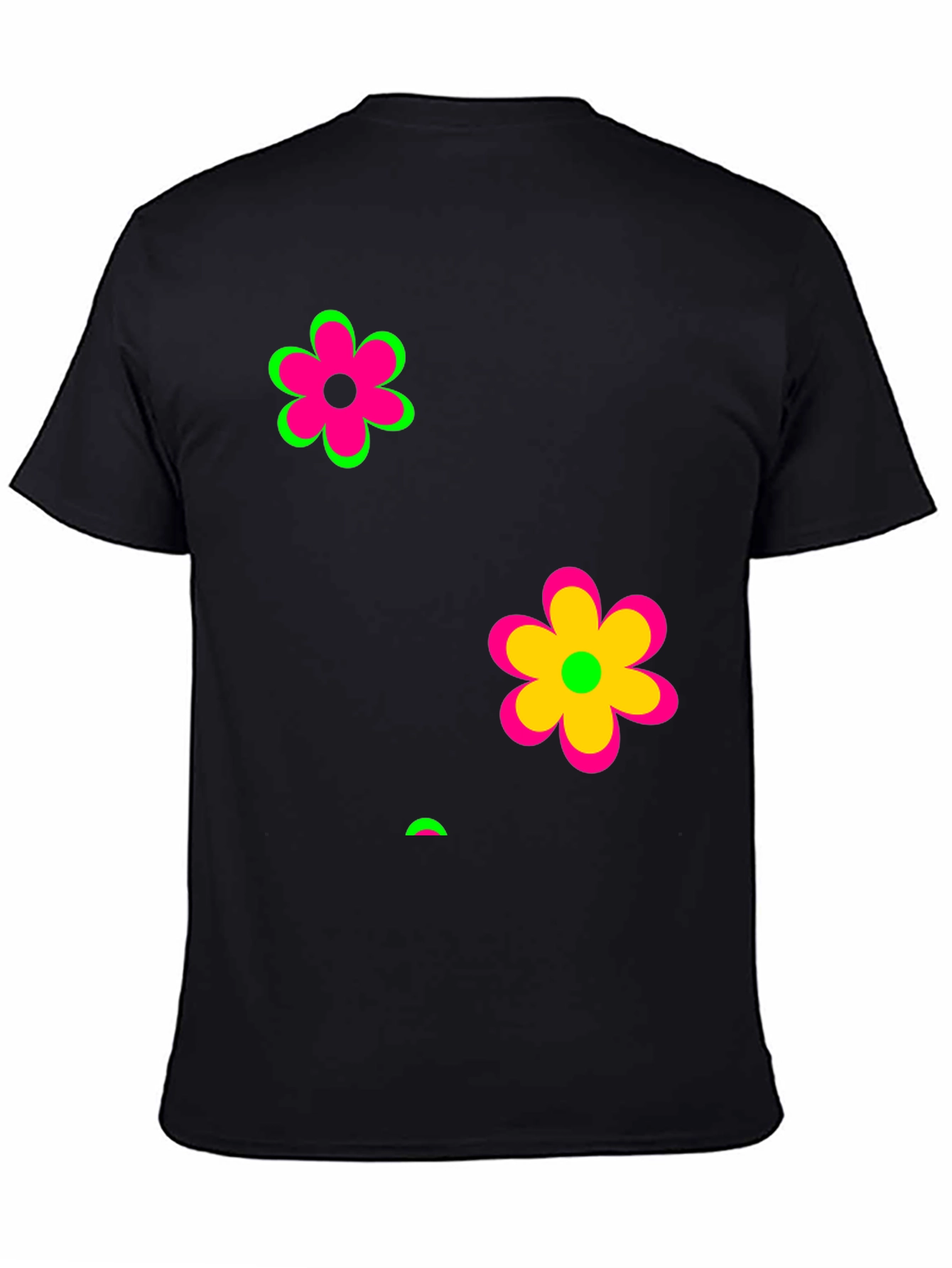 Funky Floral Black Graphic Tee