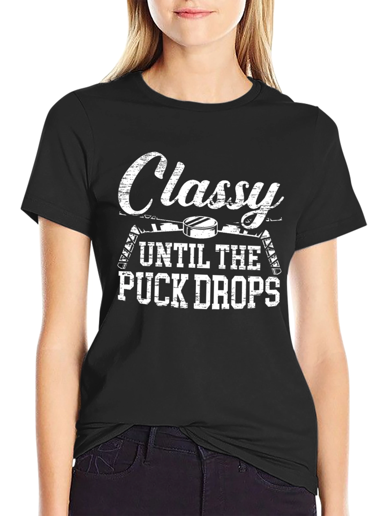 Classy Until the Puck Drops Graphic T-Shirt