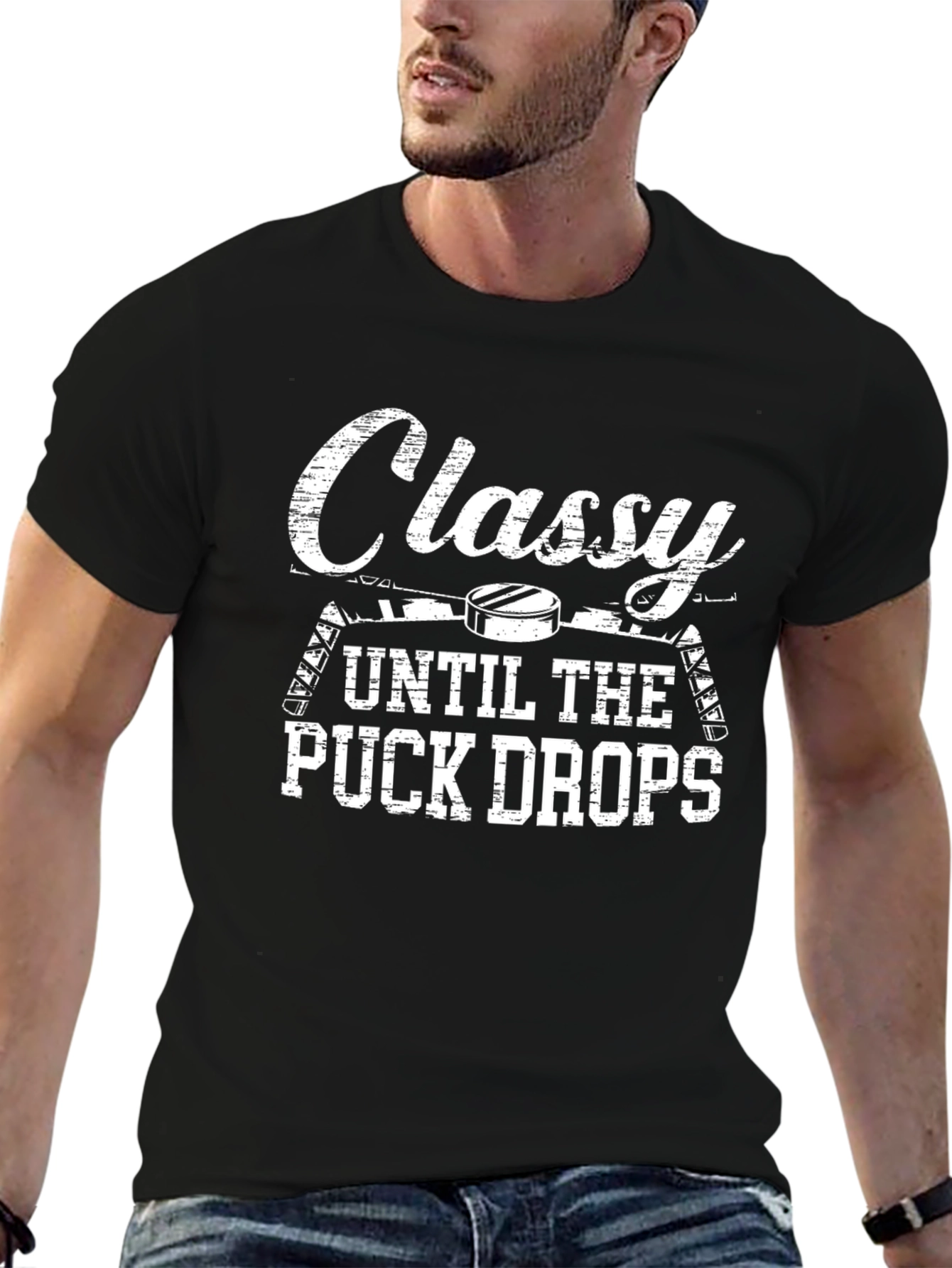 Classy Until the Puck Drops Graphic T-Shirt