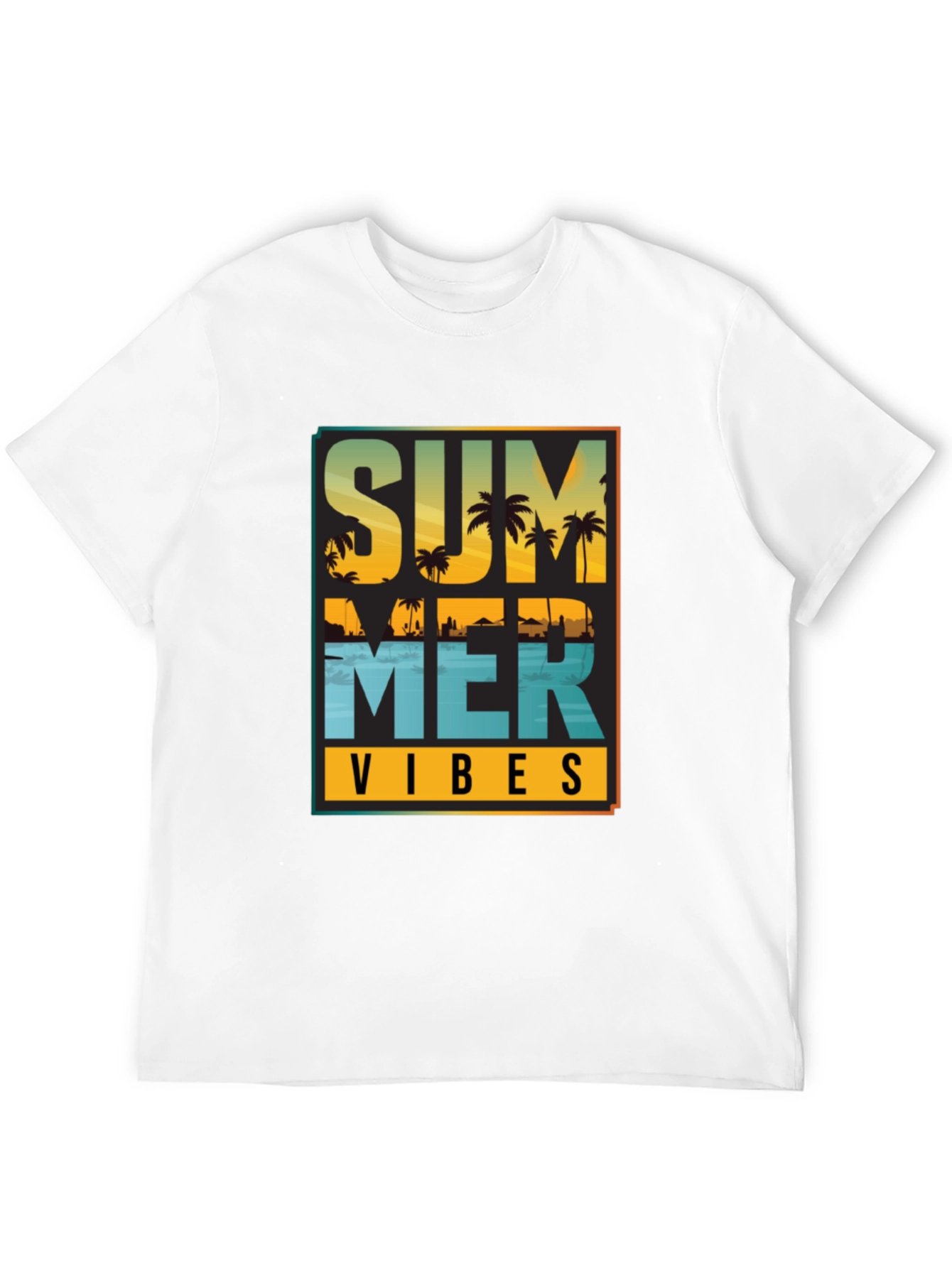 Summer Vibes Graphic Tee - Black