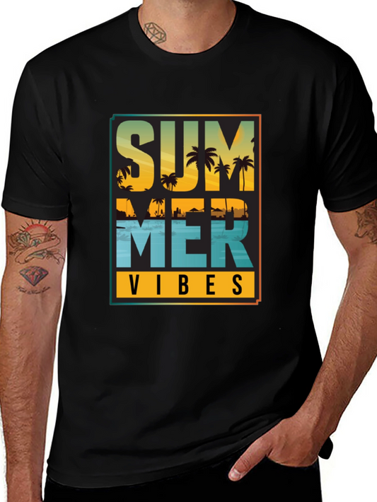 Summer Vibes Graphic Tee - Black