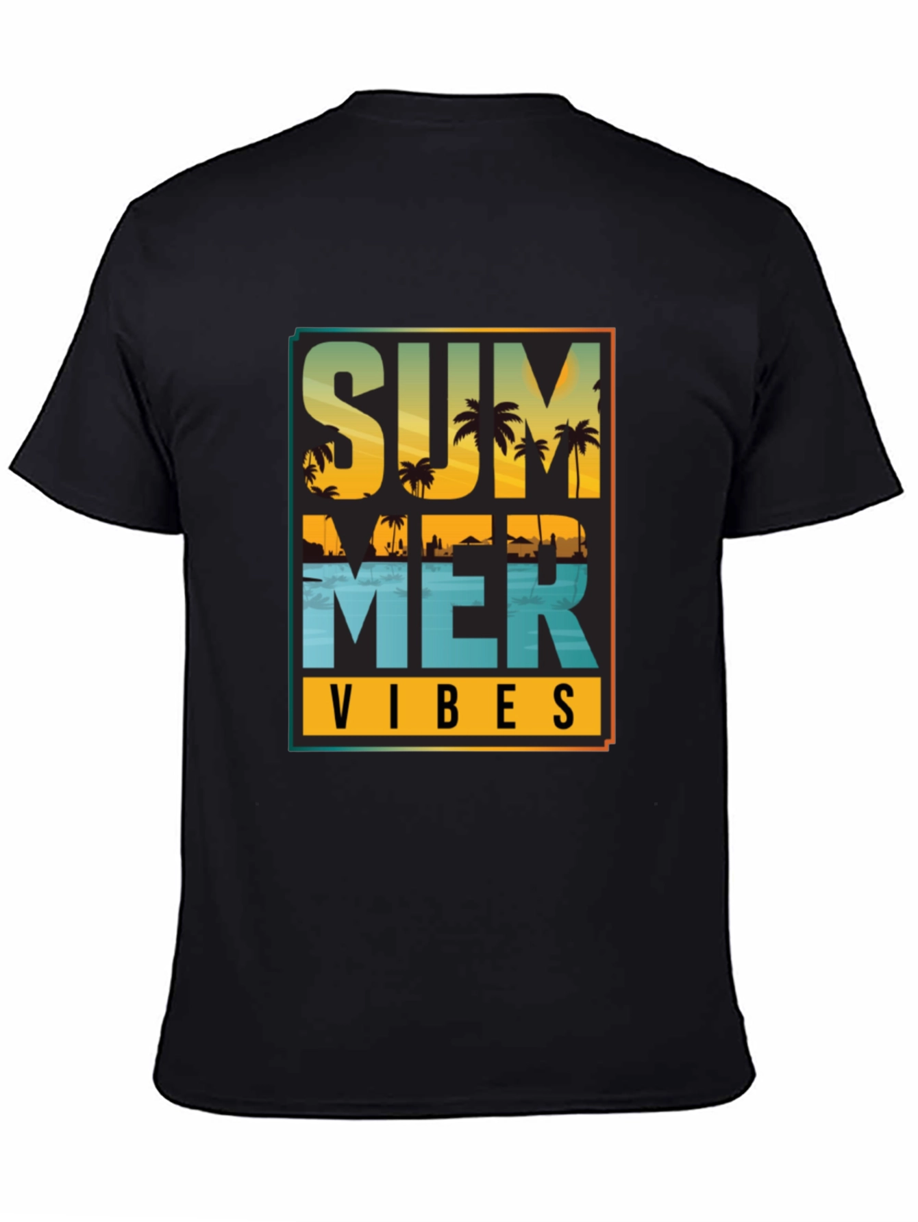 Summer Vibes Graphic Tee - Black