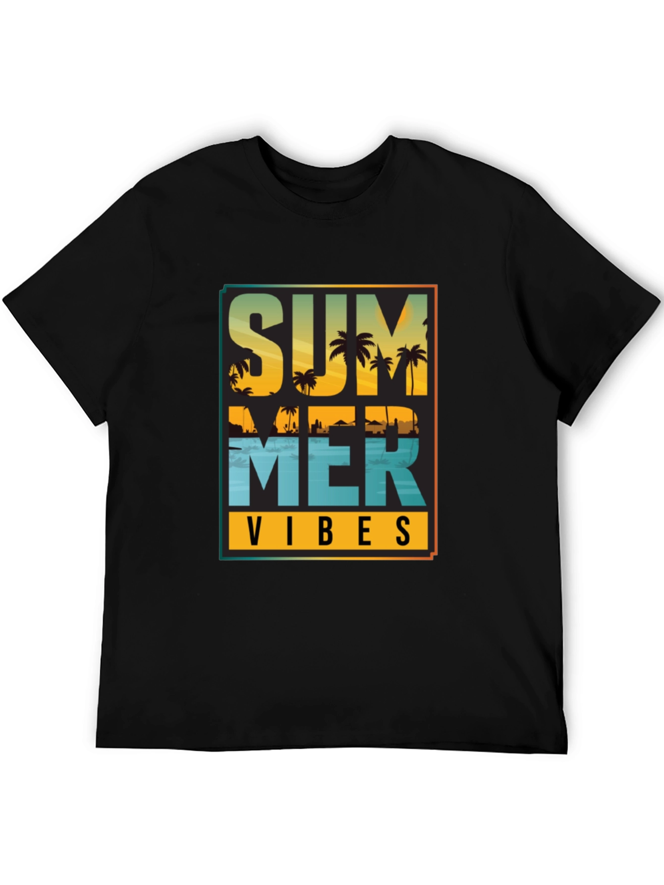 Summer Vibes Graphic Tee - Black