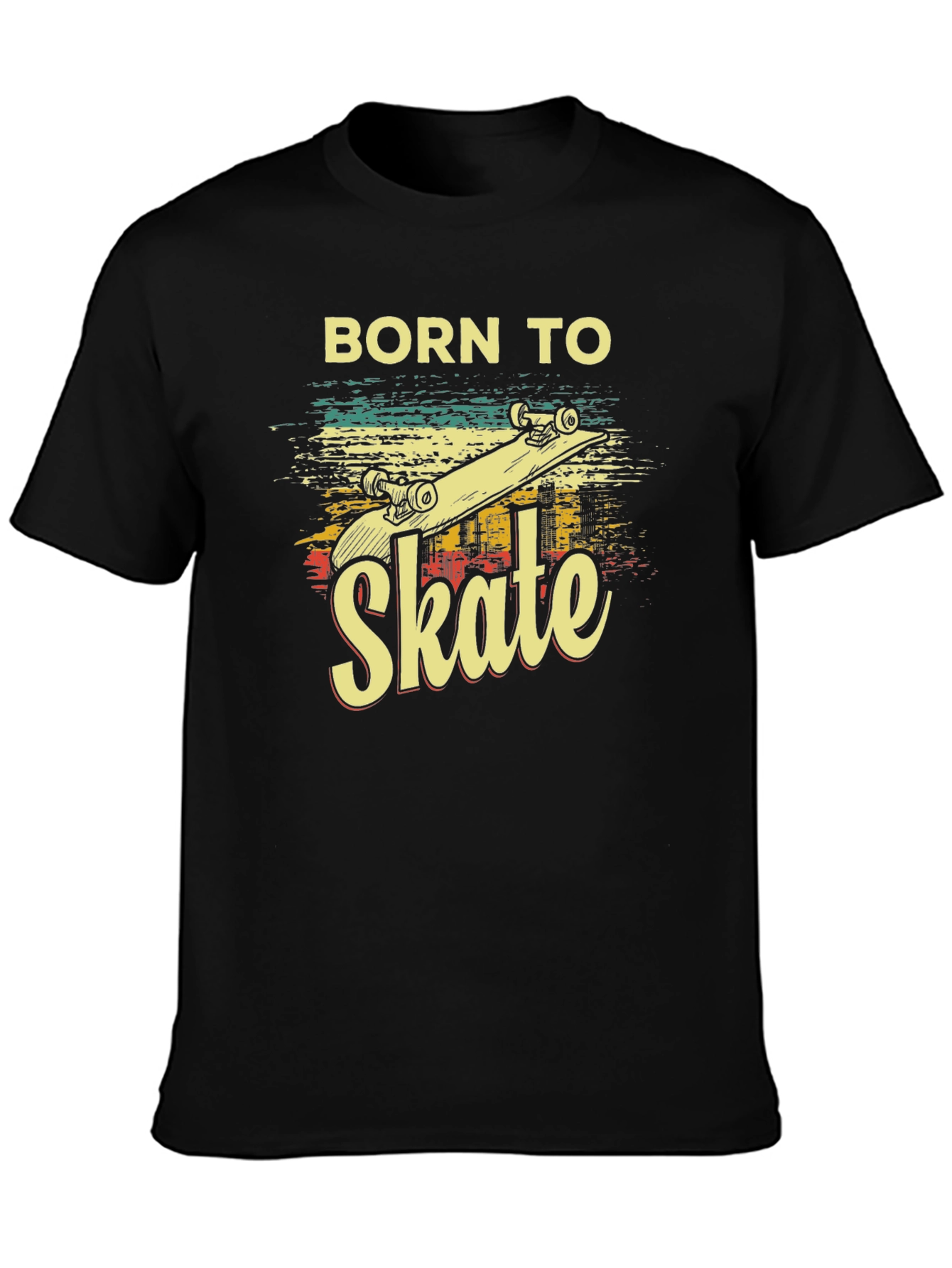 Born To Skate T-Shirt - Retro Skateboard Design