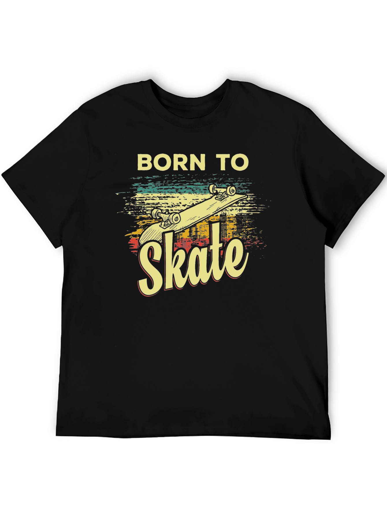 Born To Skate T-Shirt - Retro Skateboard Design