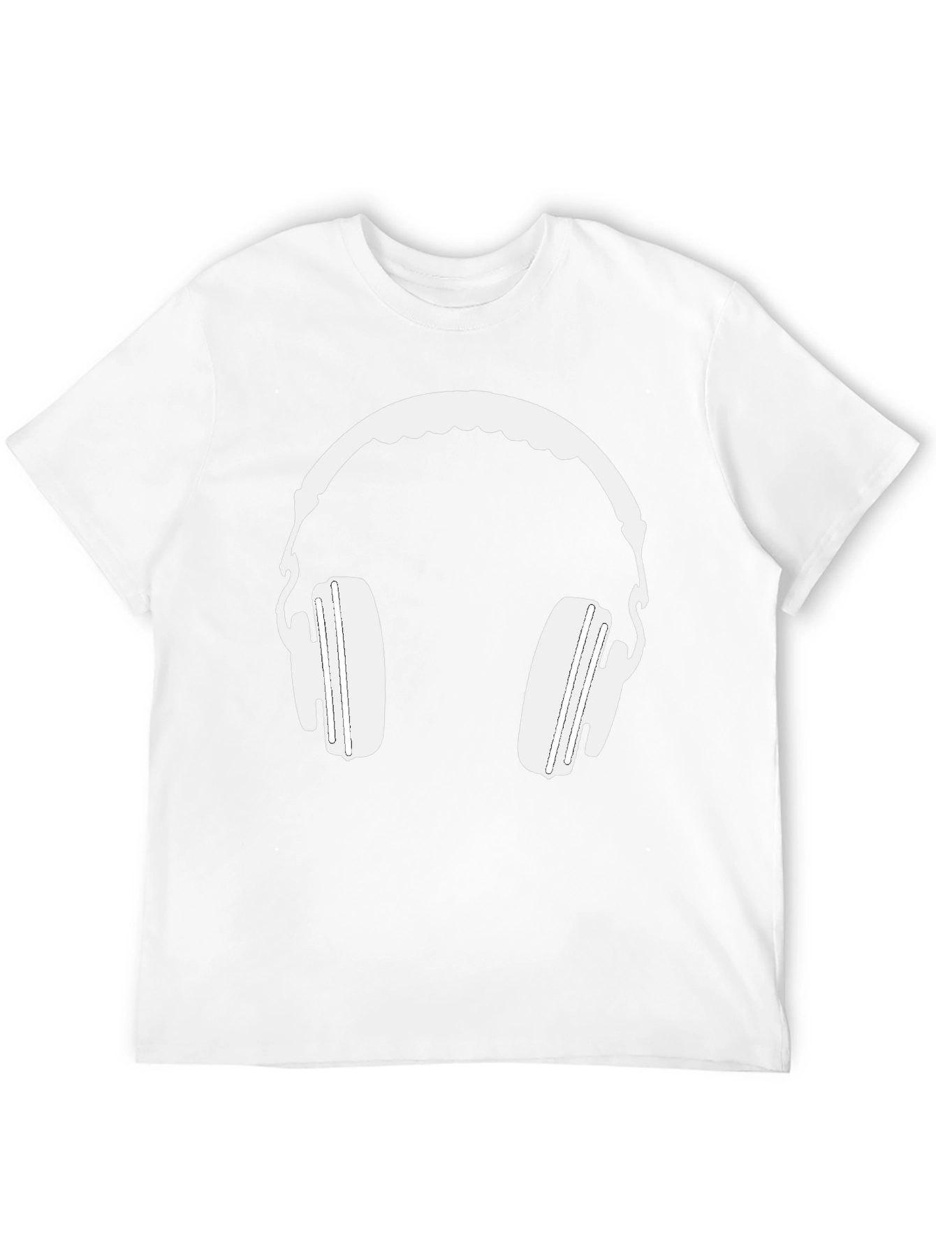 Headphone Graphic Tee - Black Cotton Blend