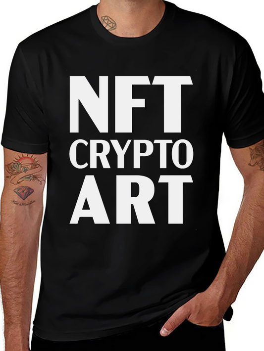 NFT Crypto Art Black Graphic Tee Shirt