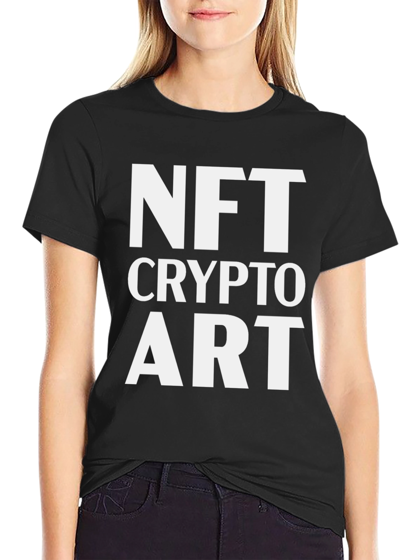 NFT Crypto Art Black Graphic Tee Shirt