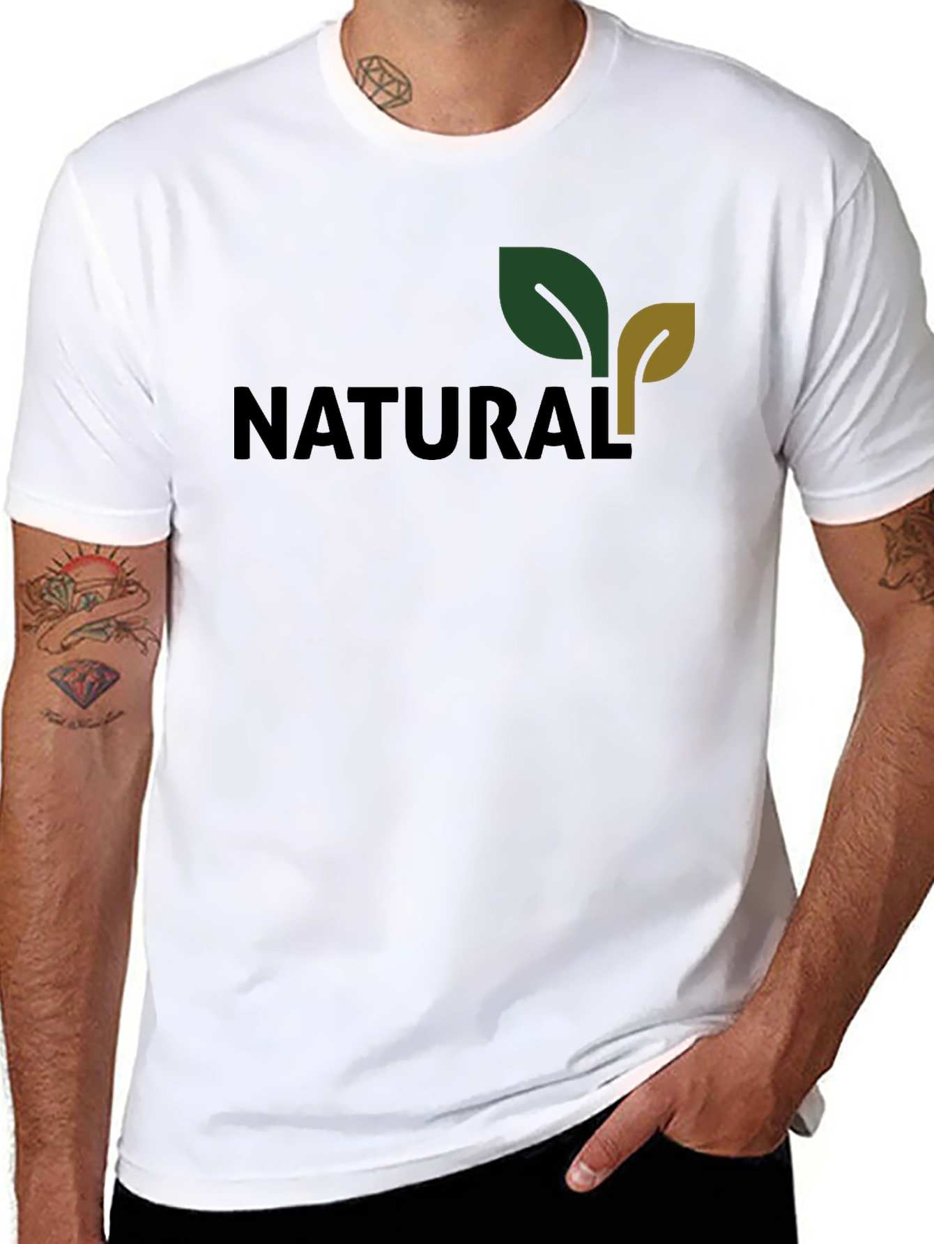 Natural Graphic Print Tee - Soft Cotton Comfort