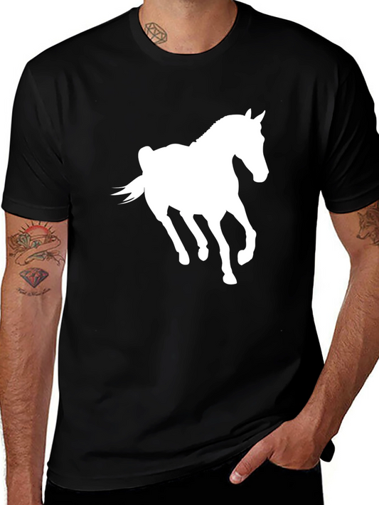 Black Horse Graphic Tee - Stylish Casual Wear