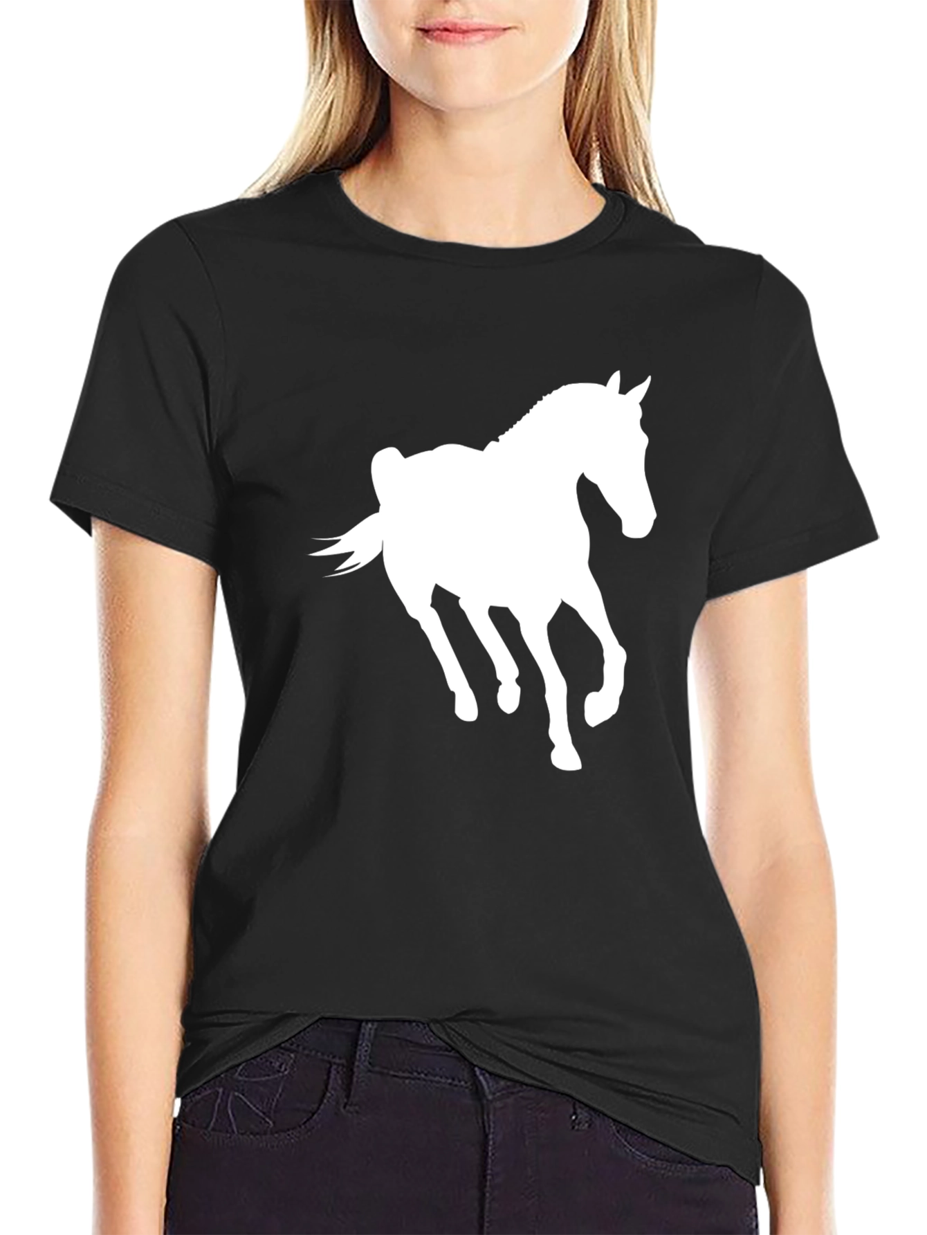 Black Horse Graphic Tee - Stylish Casual Wear