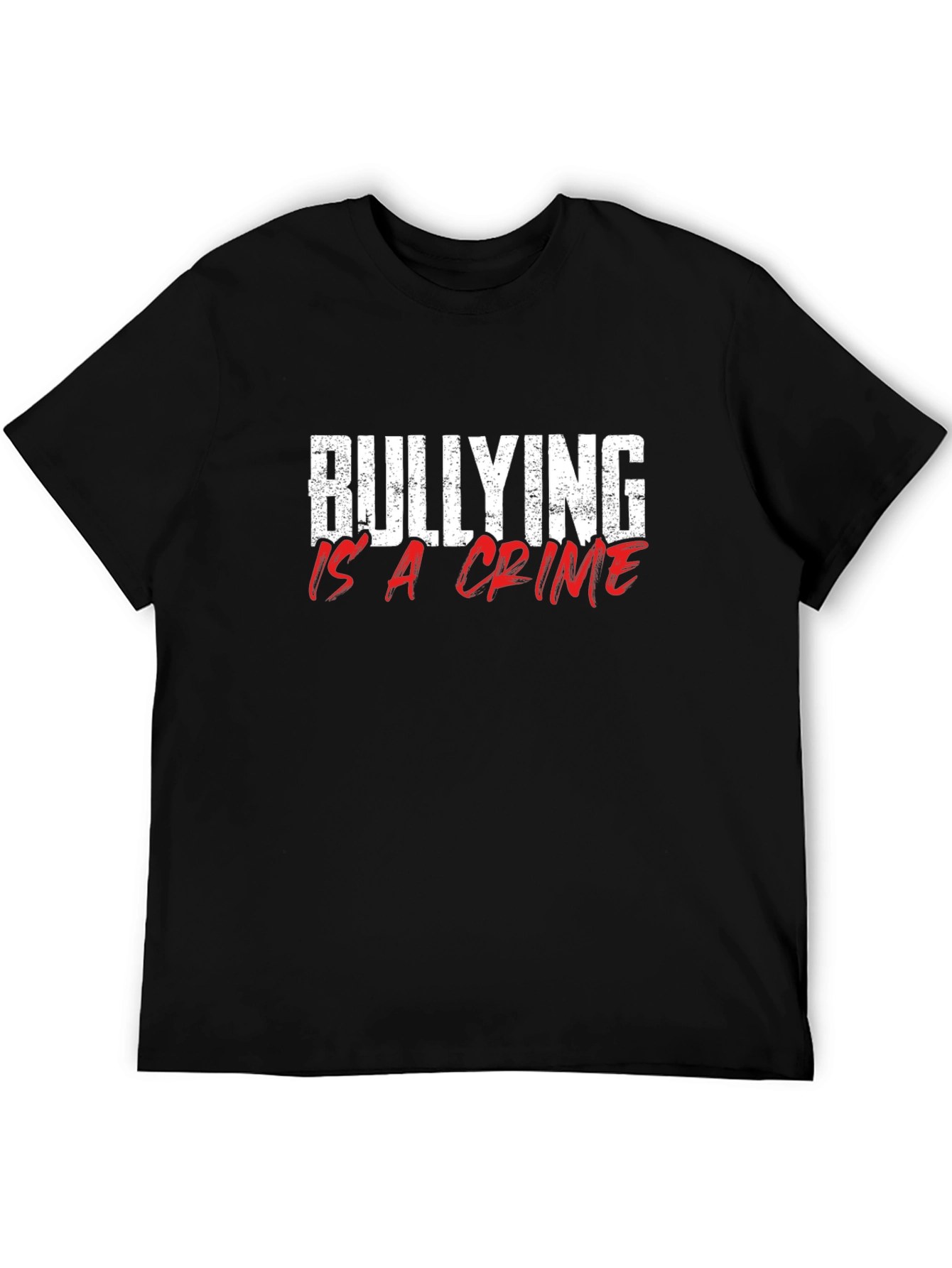 Bullying is a Crime Graphic T-Shirt - Black