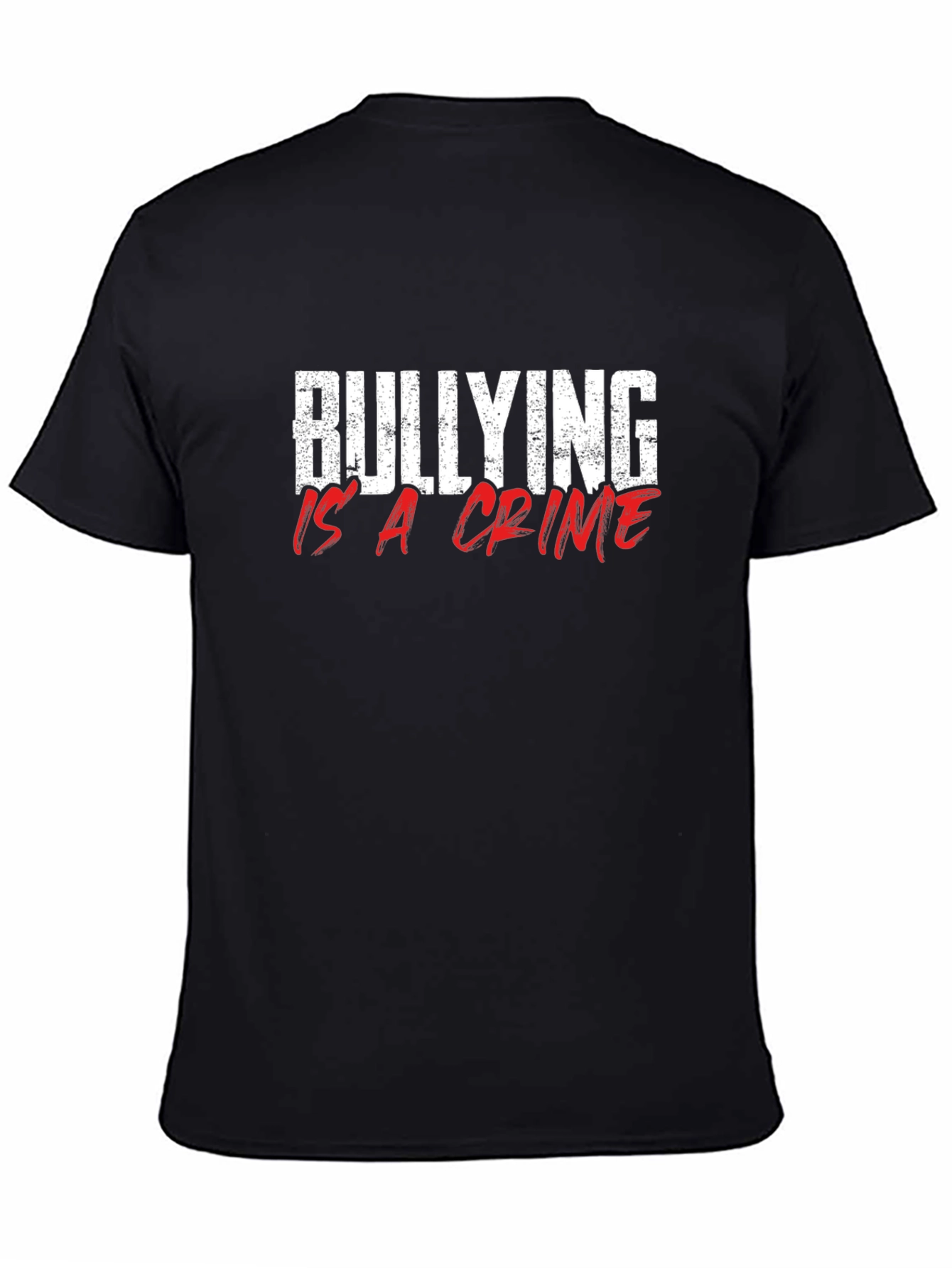 Bullying is a Crime Graphic T-Shirt - Black