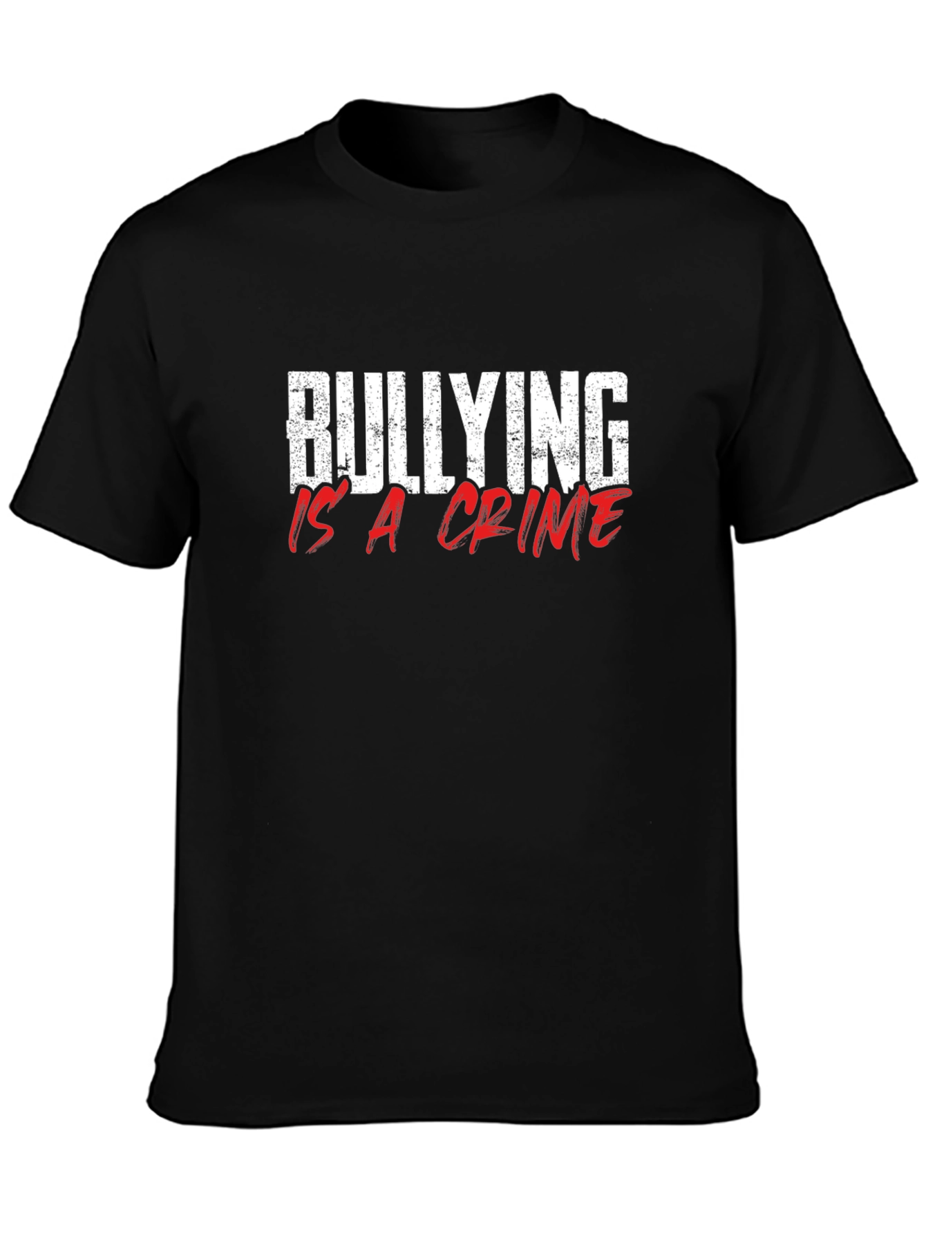 Bullying is a Crime Graphic T-Shirt - Black