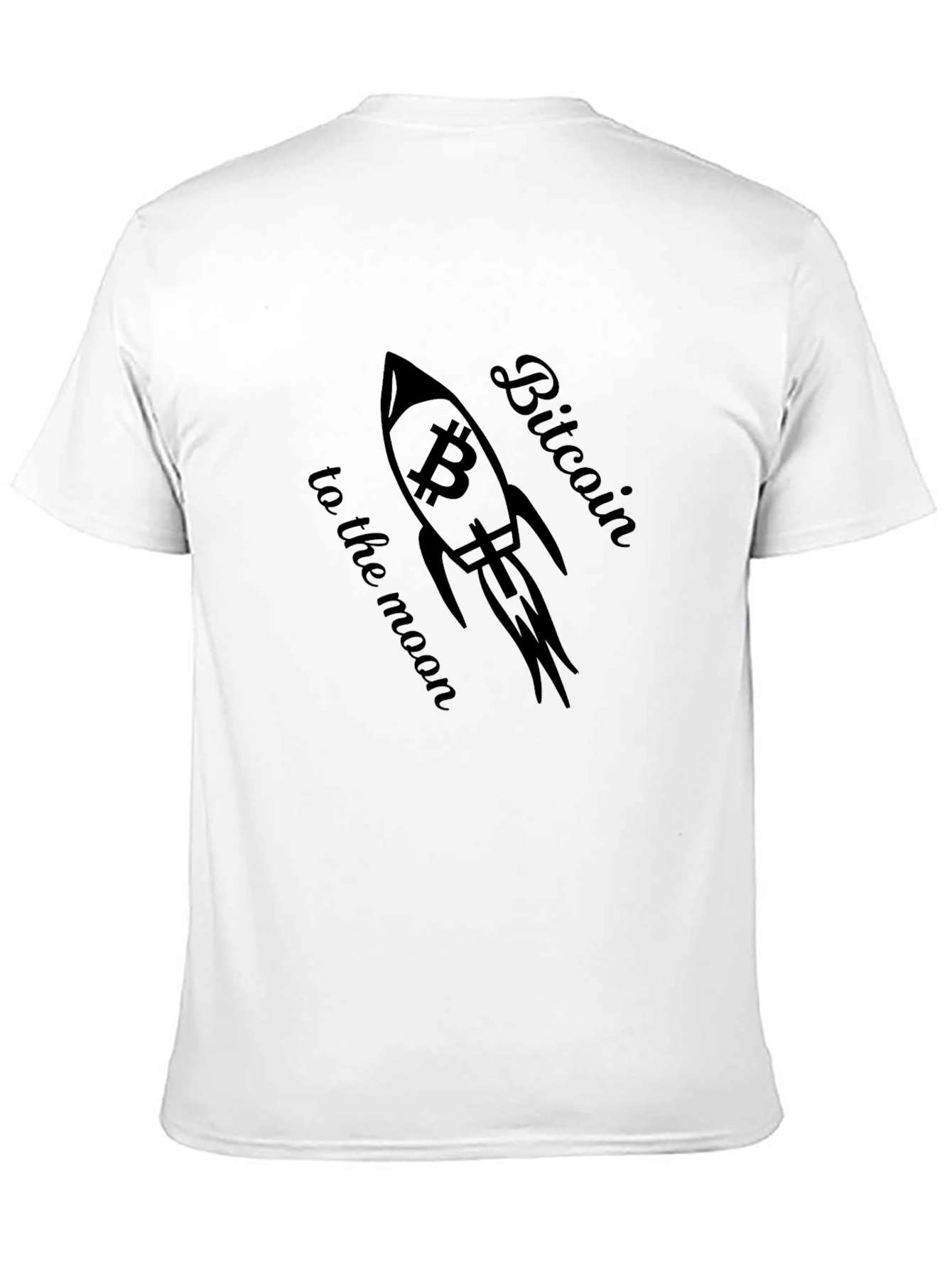 Bitcoin To The Moon Black Graphic Tee
