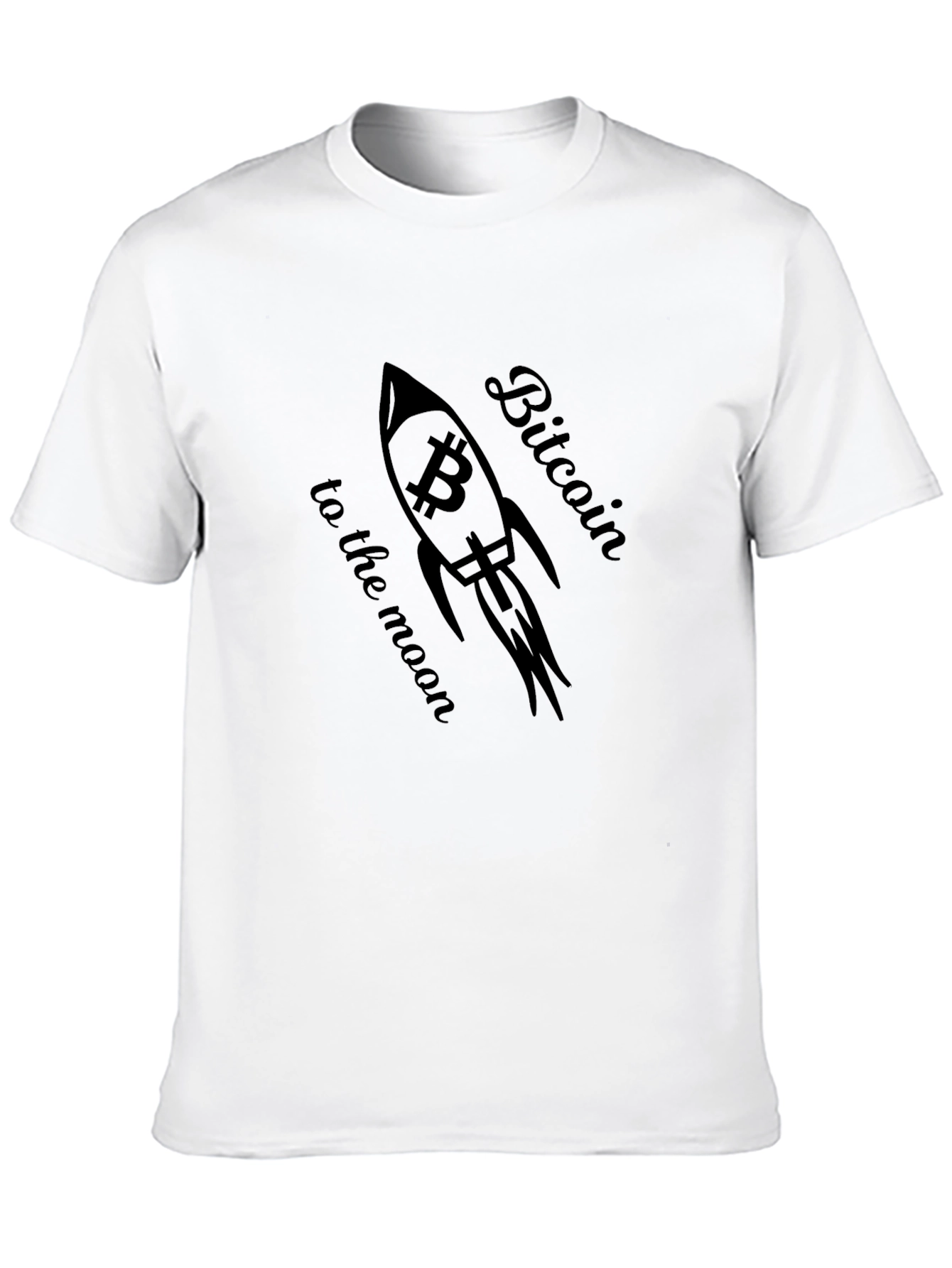 Bitcoin To The Moon Black Graphic Tee