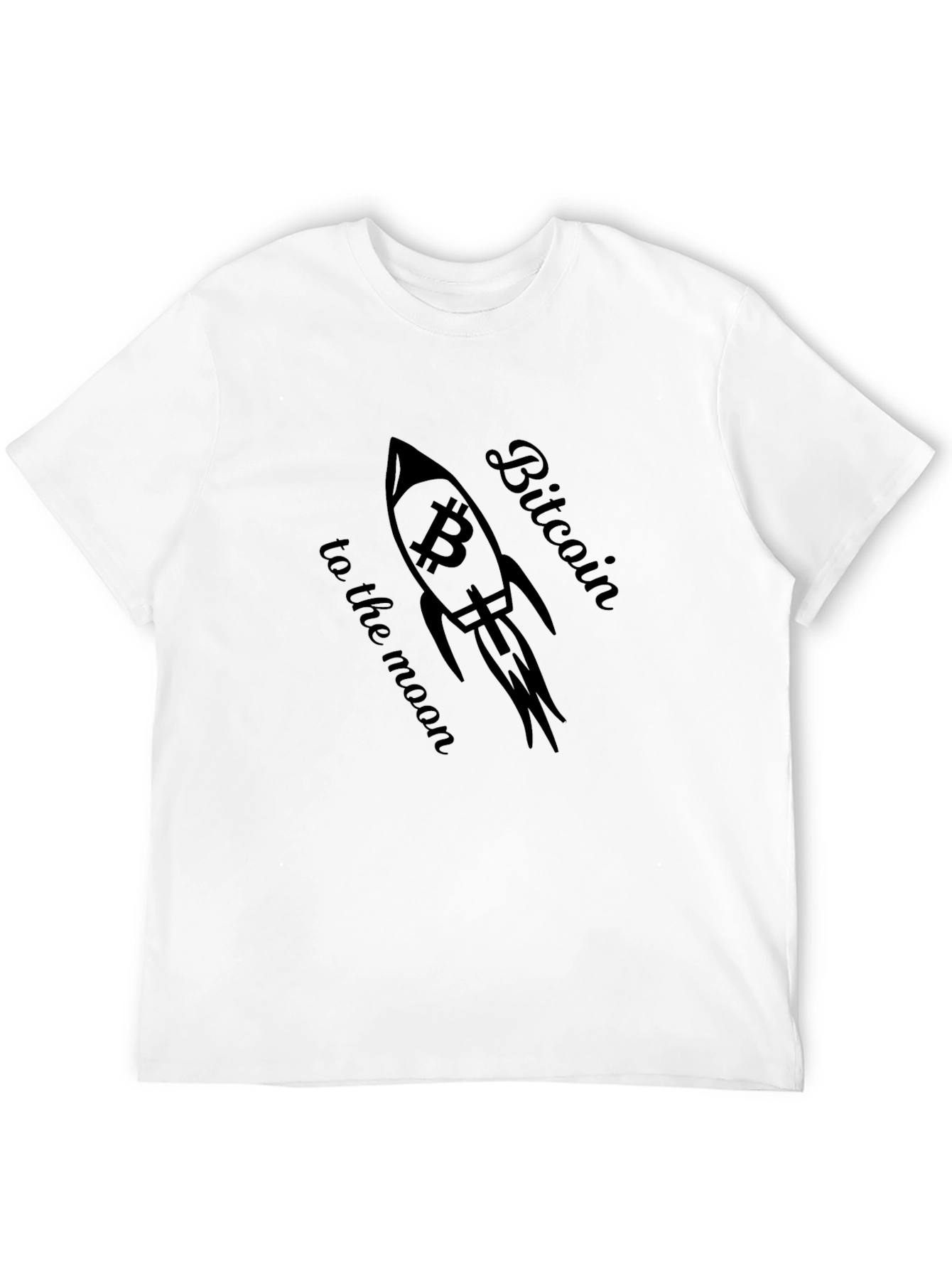 Bitcoin To The Moon Black Graphic Tee