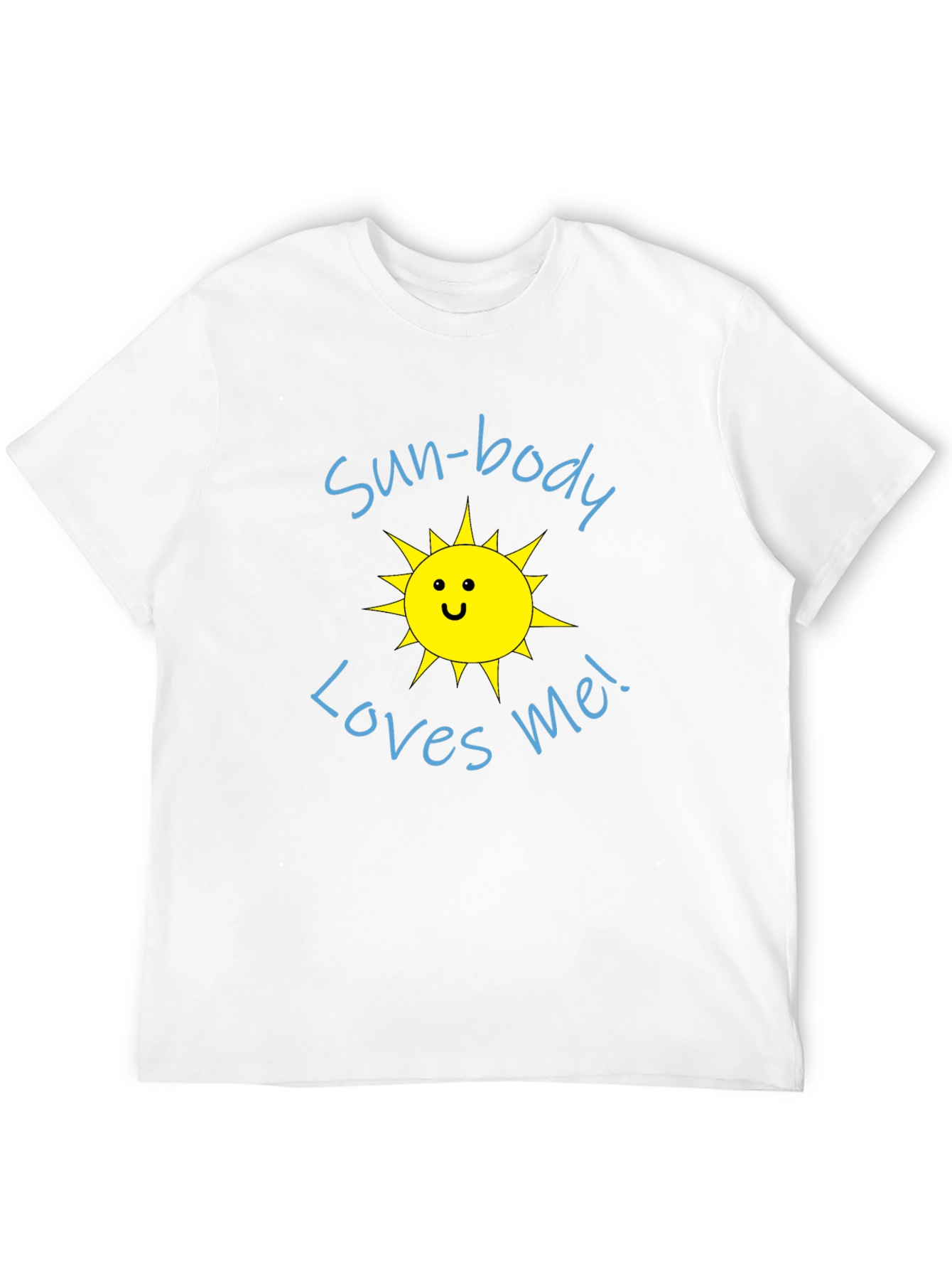 Sun-Body Loves Me Black Graphic Tee Shirt