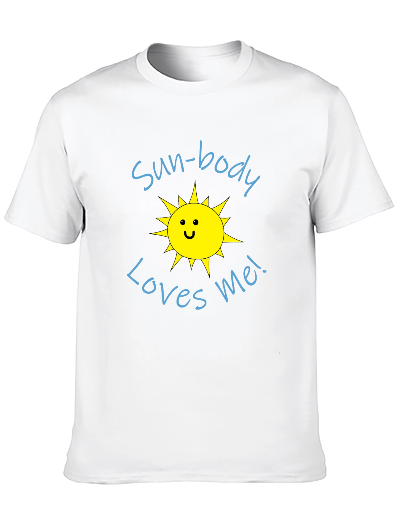 Sun-Body Loves Me Black Graphic Tee Shirt
