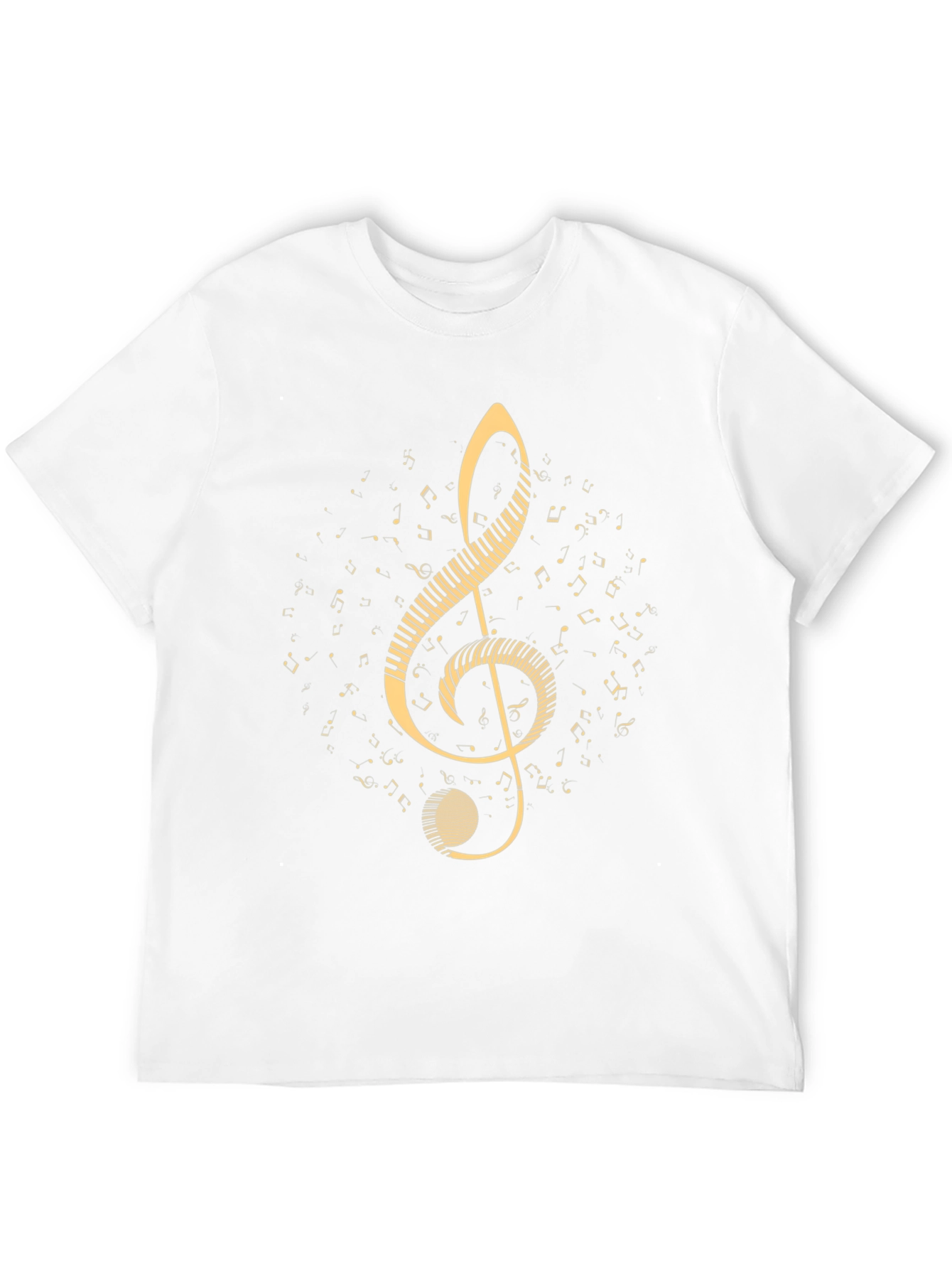 Musical Clef T-Shirt - Black Cotton Music Tee