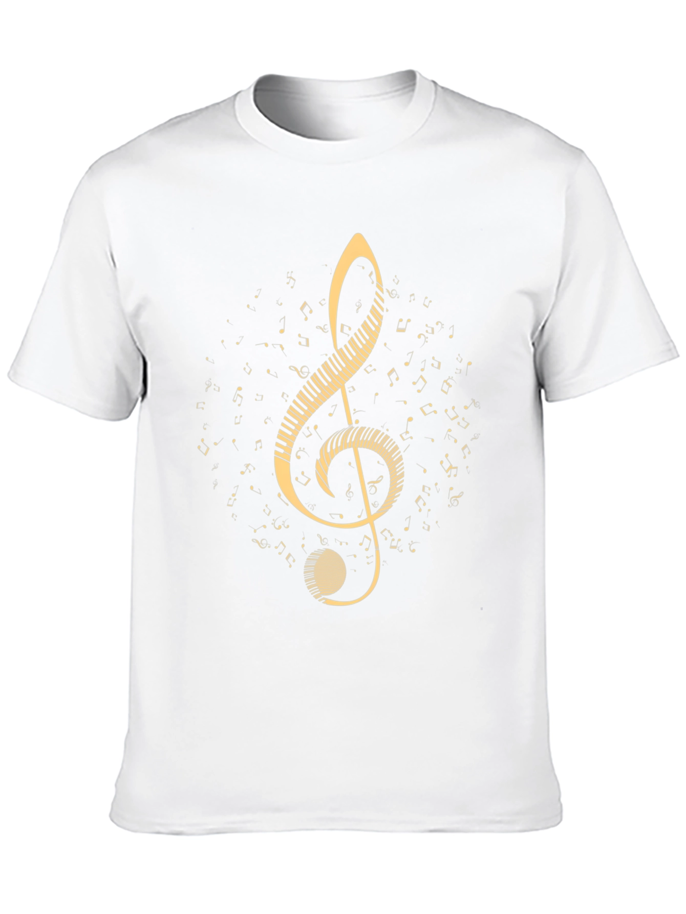 Musical Clef T-Shirt - Black Cotton Music Tee