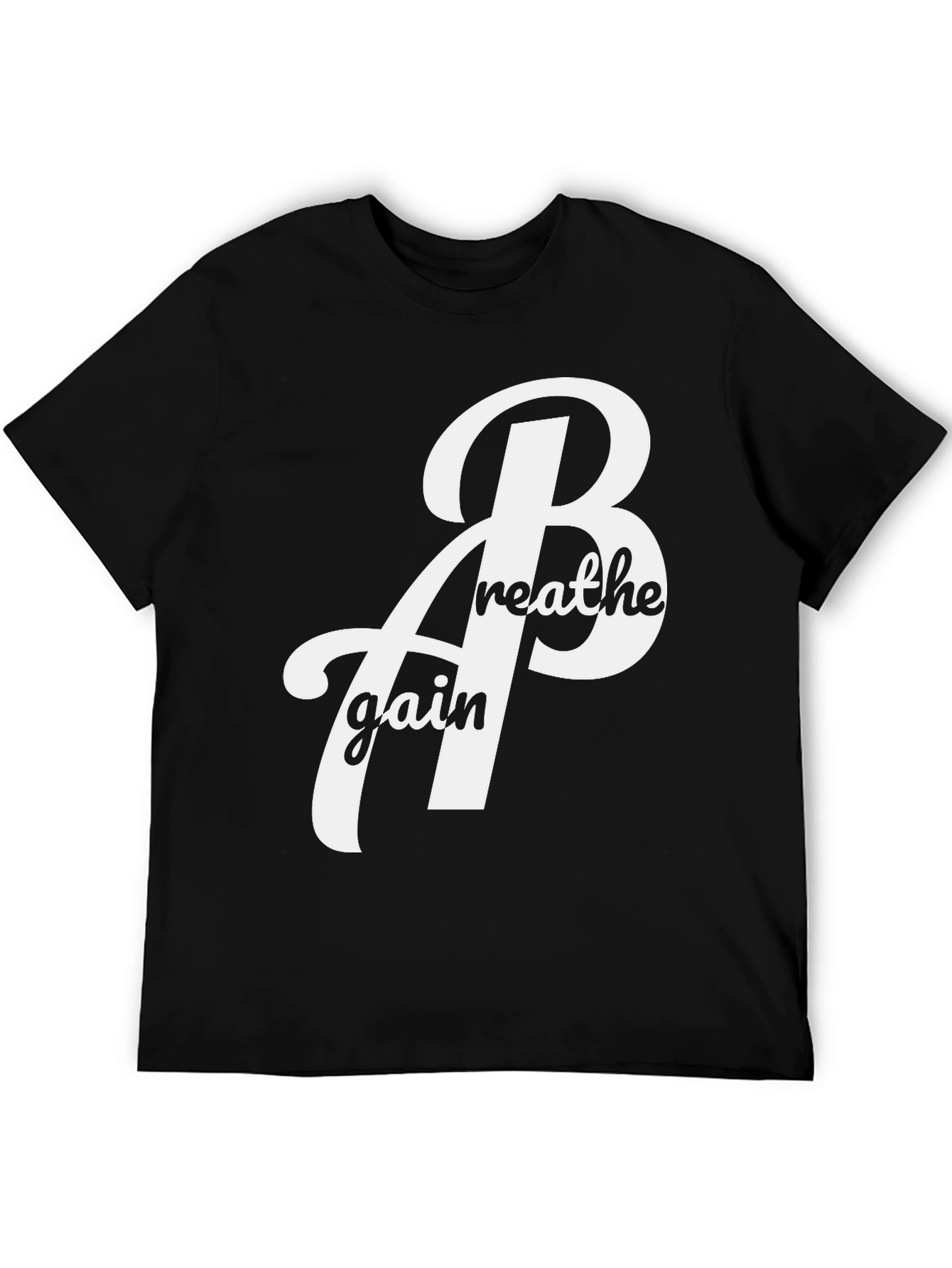 Breathe Again Black Graphic Tee Shirt