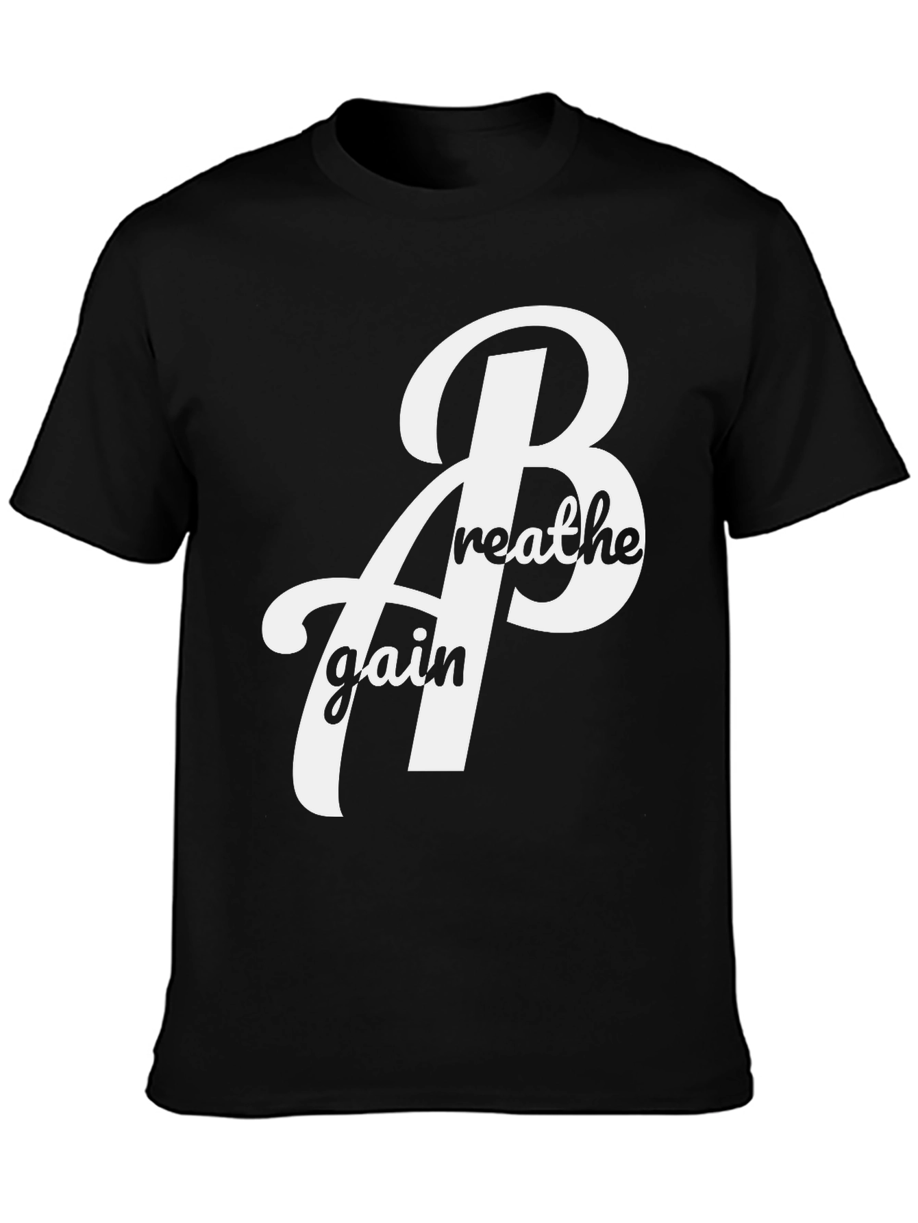 Breathe Again Black Graphic Tee Shirt