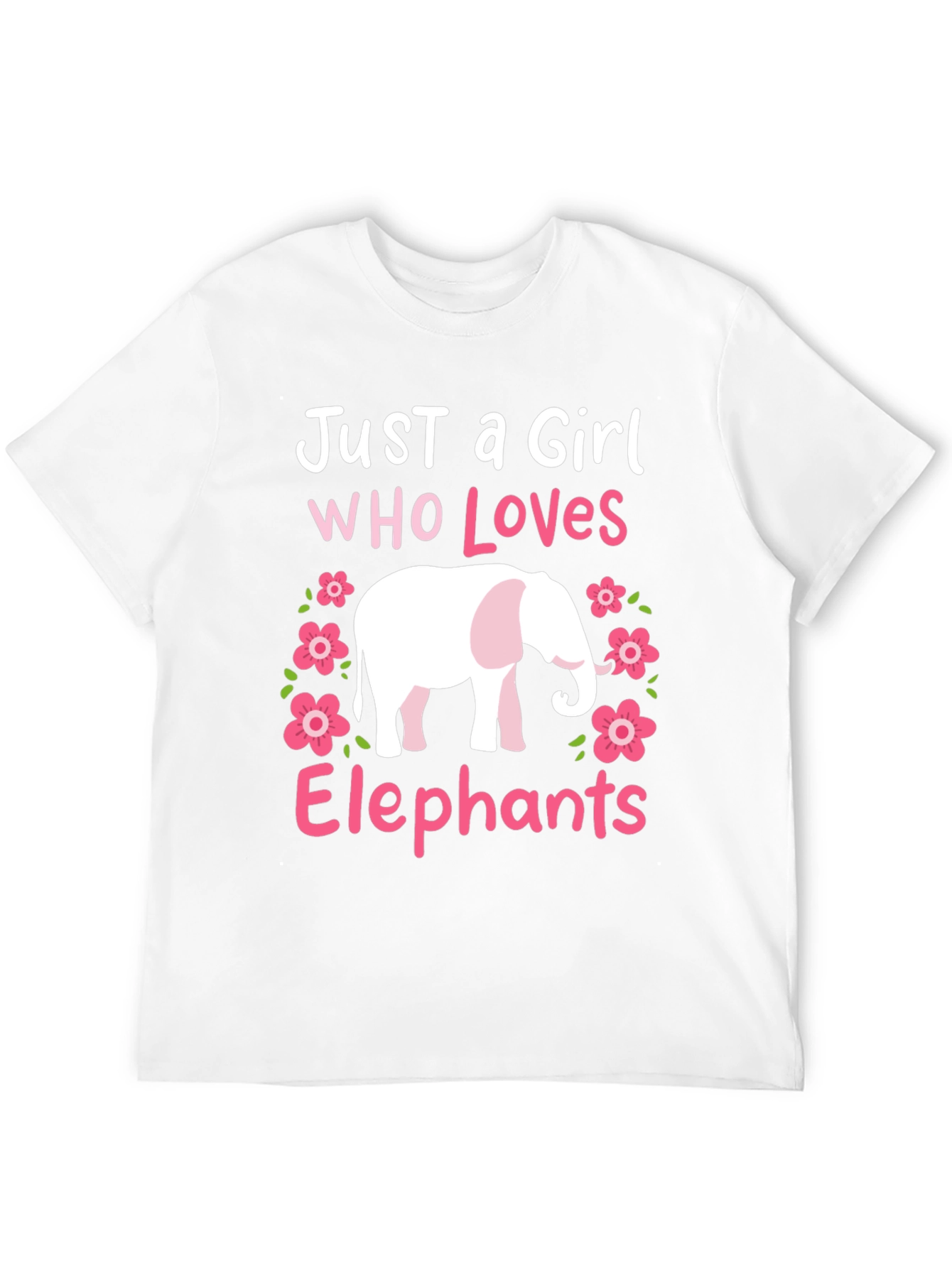 Just a Girl Who Loves Elephants Graphic T-Shirt