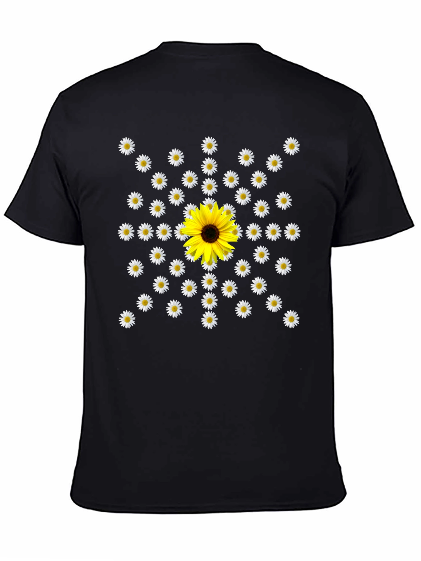 Daisy and Sunflower T-Shirt - Unique Floral Design