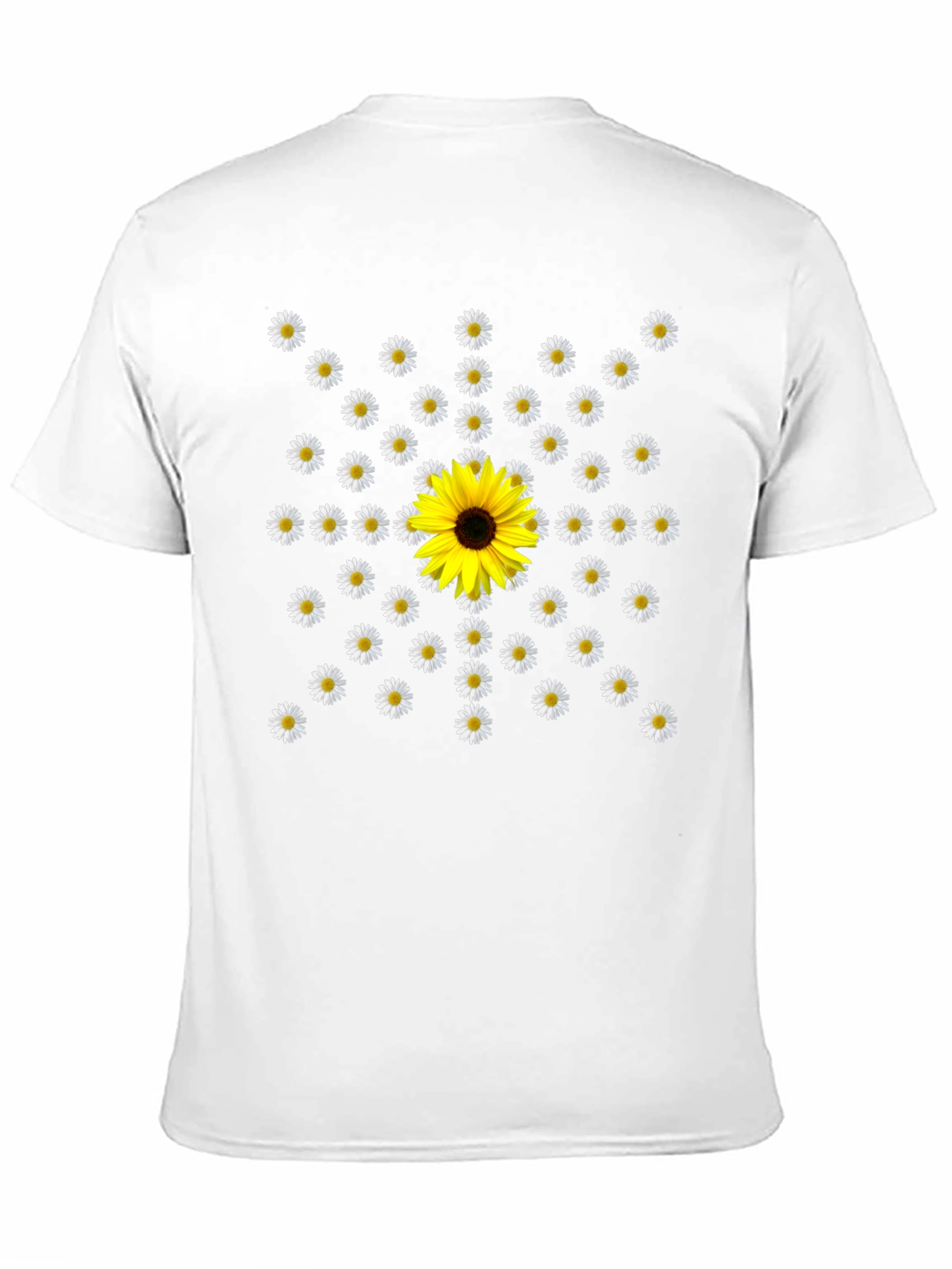 Daisy and Sunflower T-Shirt - Unique Floral Design
