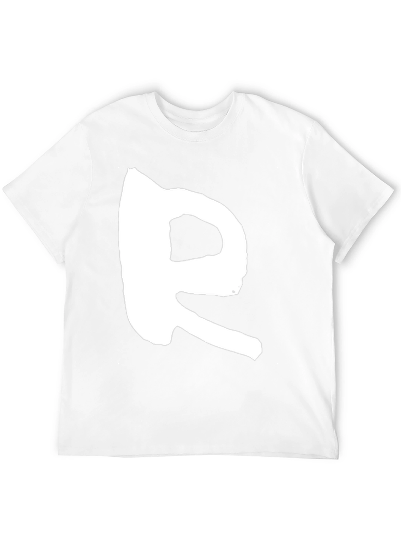 Bold R Graphic Print Black T-Shirt