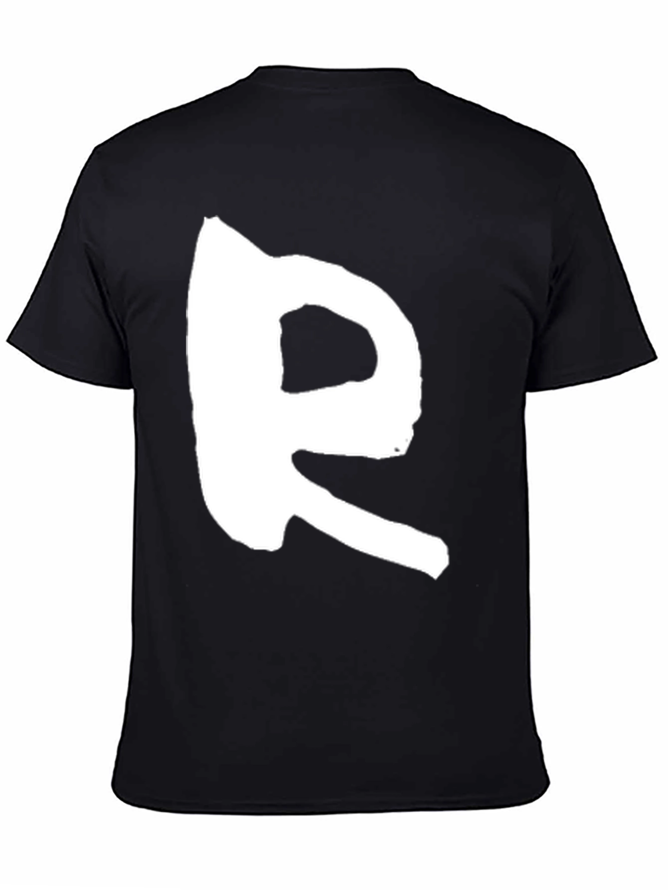 Bold R Graphic Print Black T-Shirt
