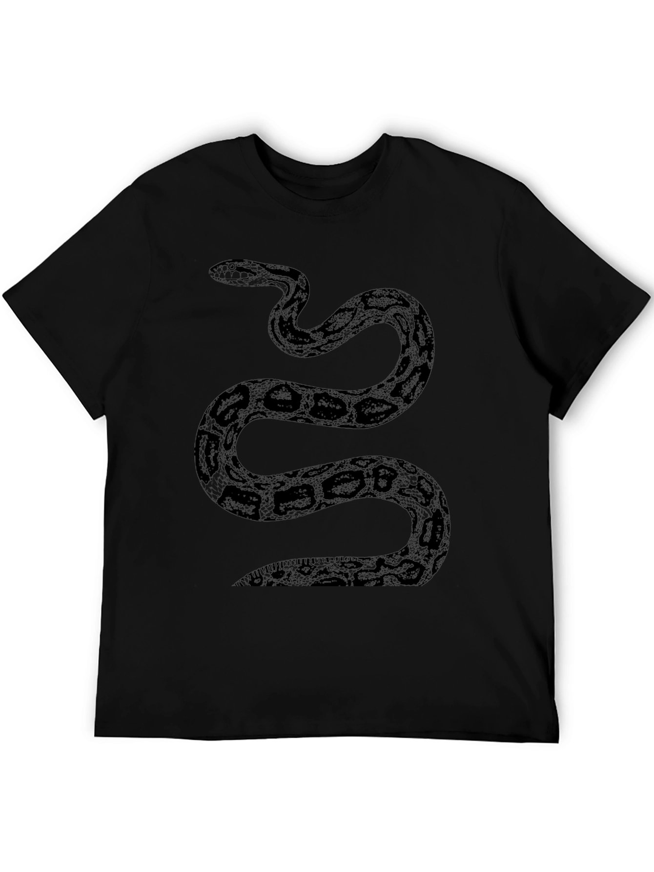 Snake Print Black T-Shirt