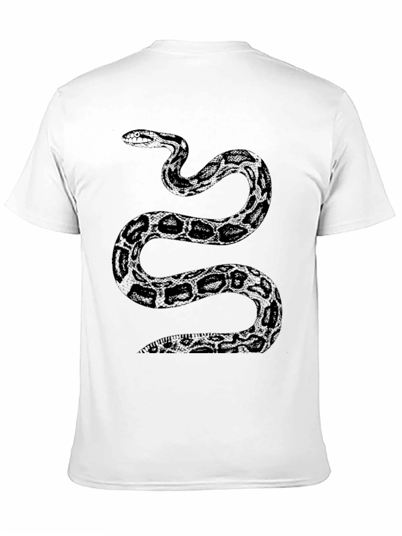 Snake Print Black T-Shirt